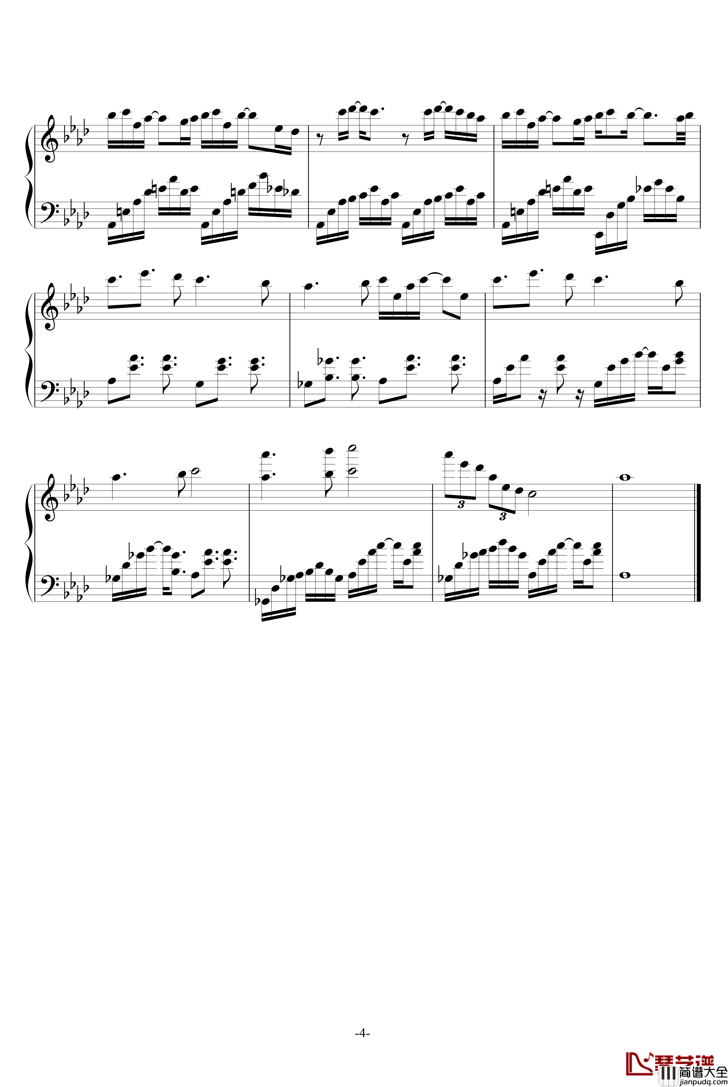 午后阳光钢琴谱_天心琴