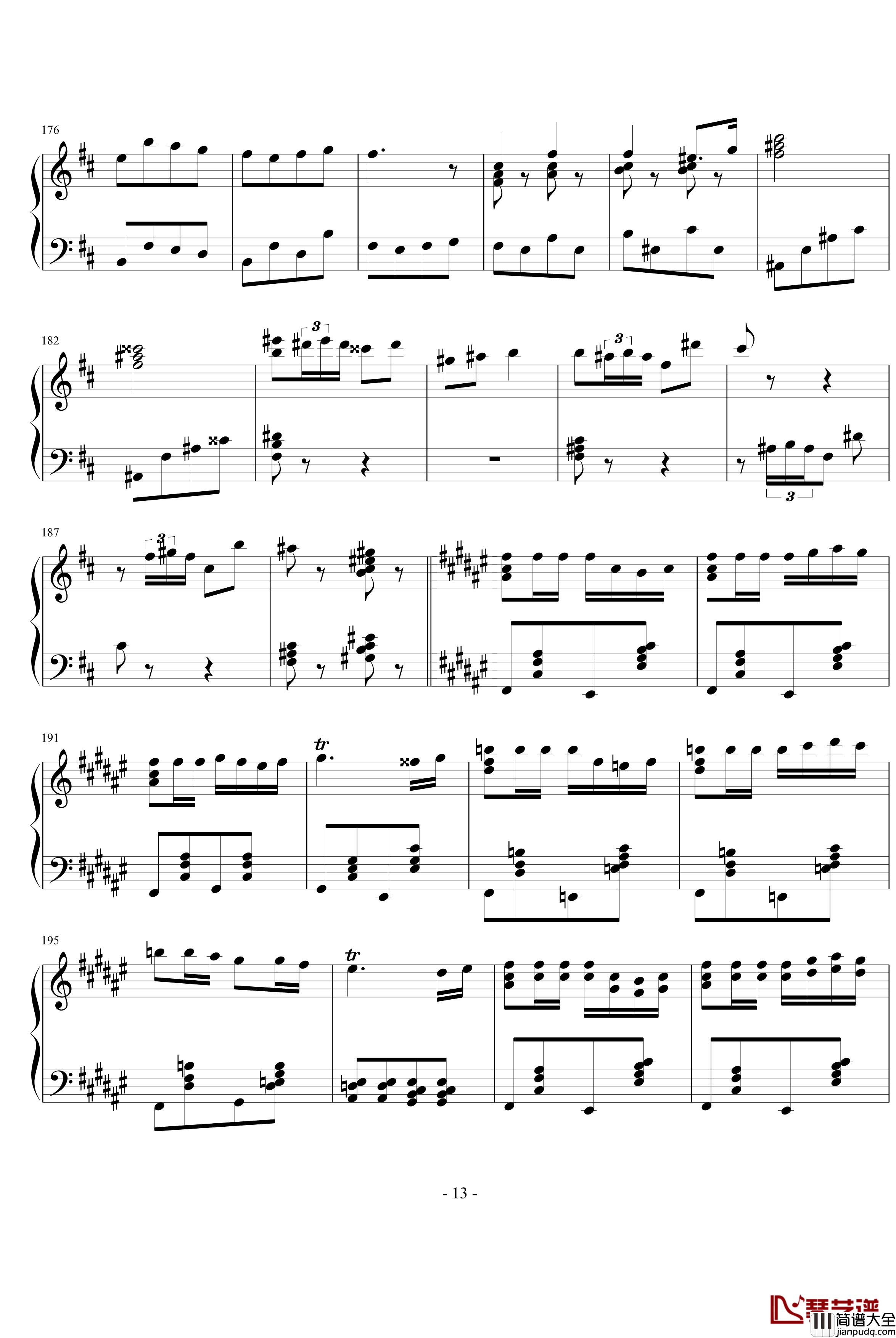 卡门幻想曲钢琴谱_世界名曲