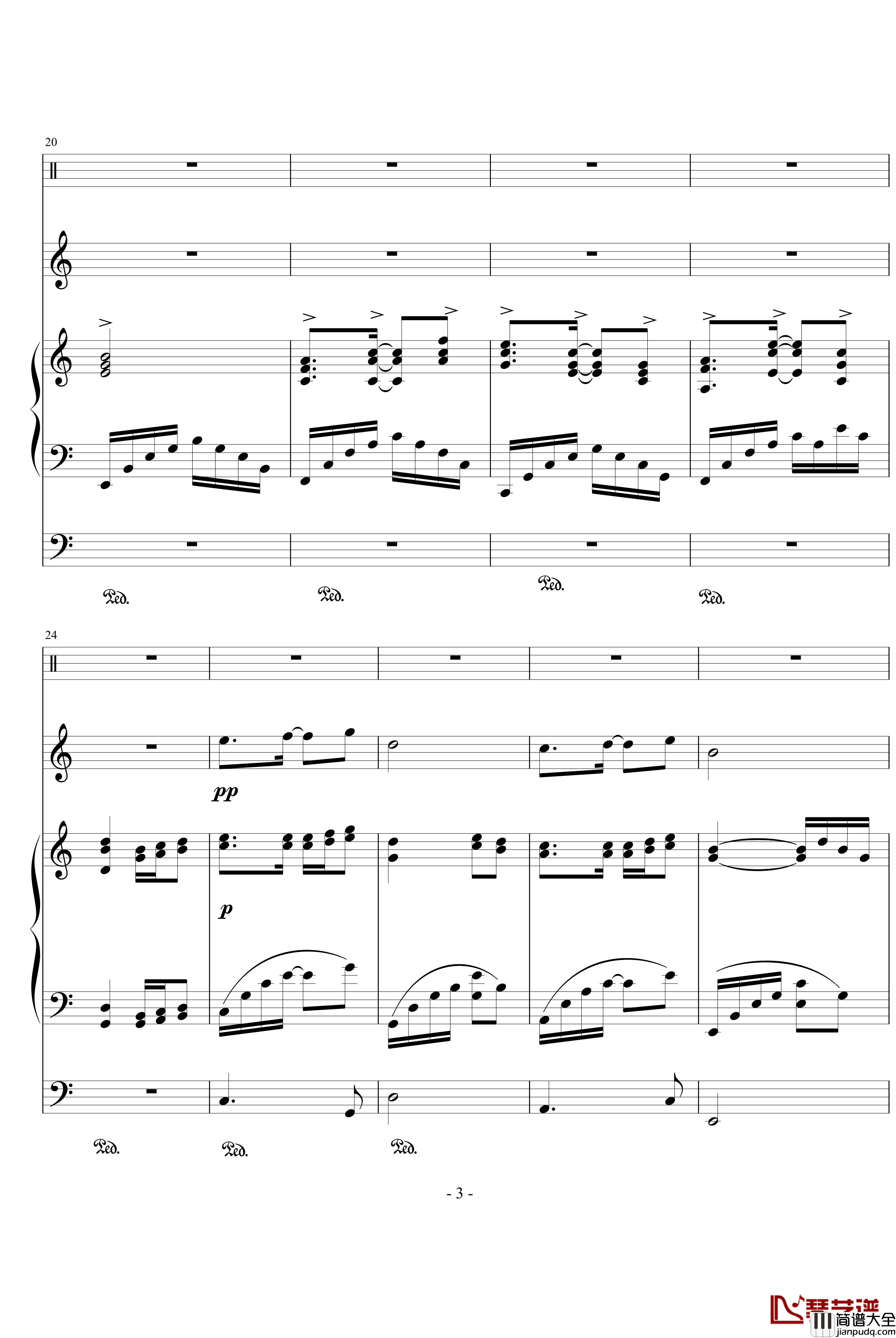 微笑钢琴谱_Romantic.Music