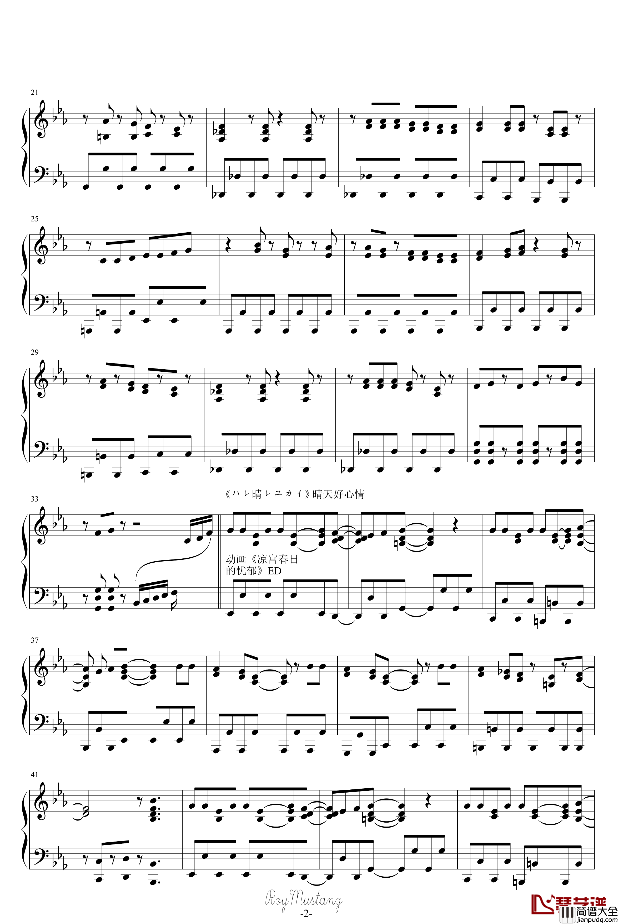 組曲ニコニコ動画钢琴谱_动漫影视