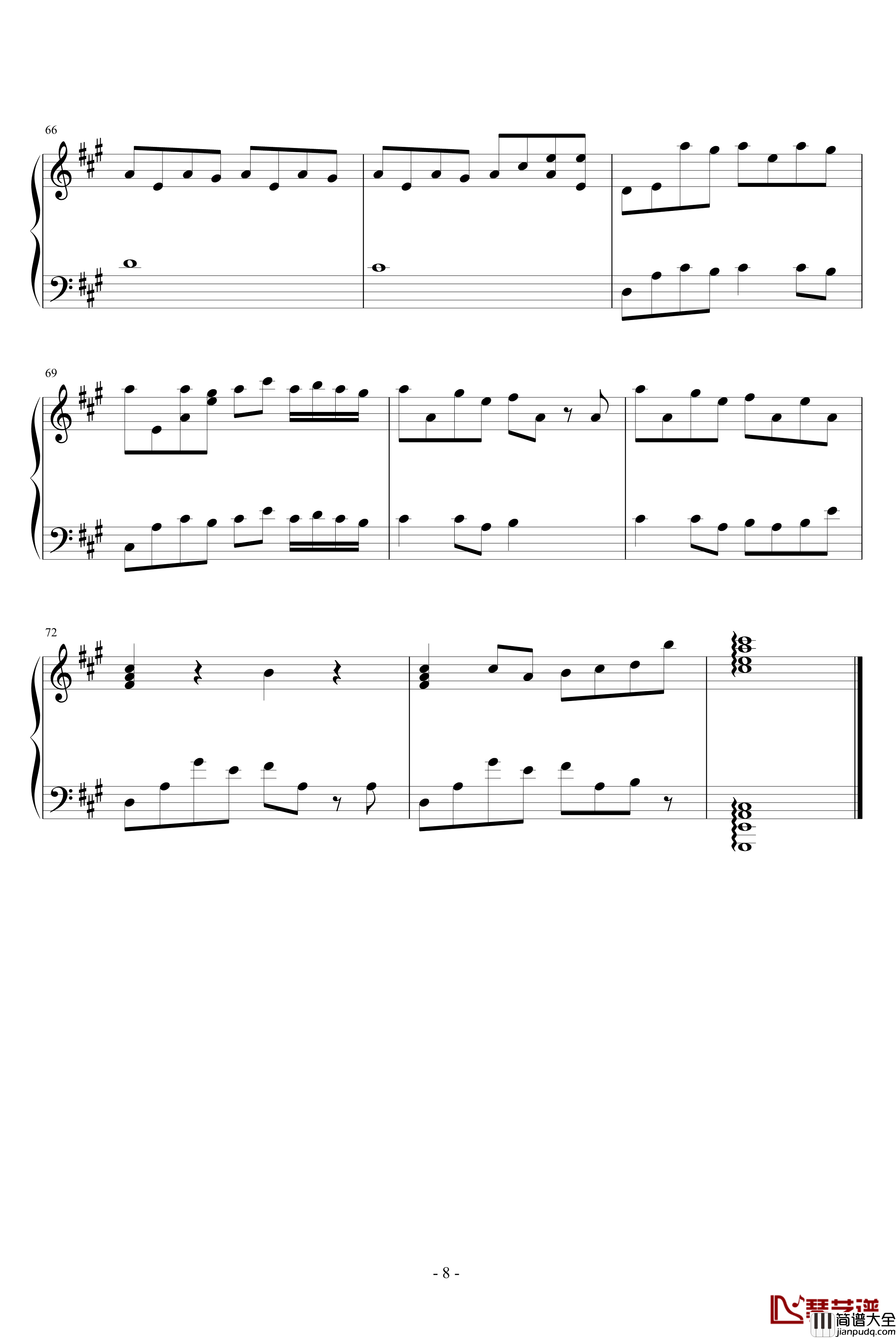 别再为他流泪钢琴谱_梁静茹_伴奏