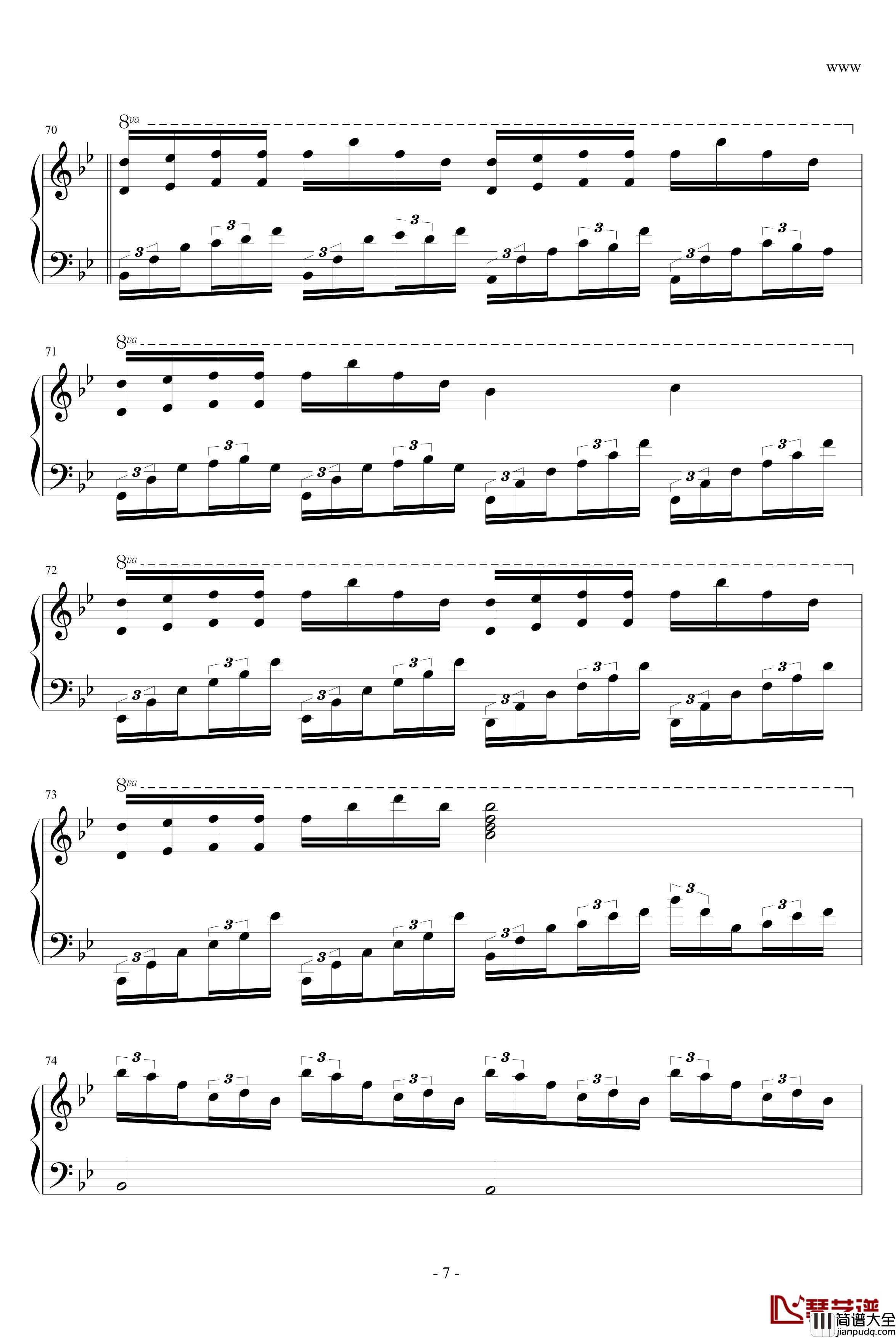 跨世时空的箫钢琴谱_二_血腥残阳