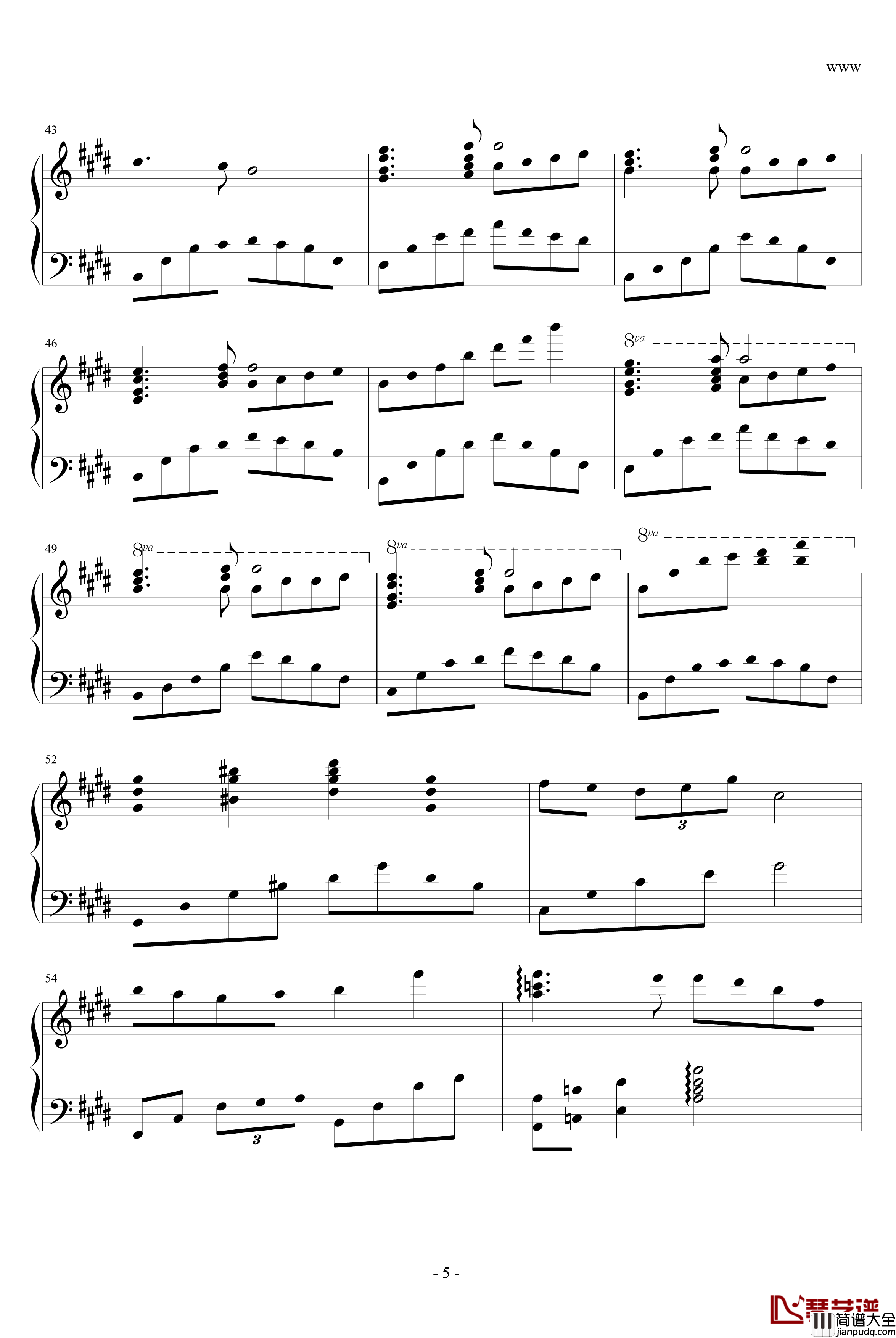 跨世时空的箫钢琴谱_二_血腥残阳