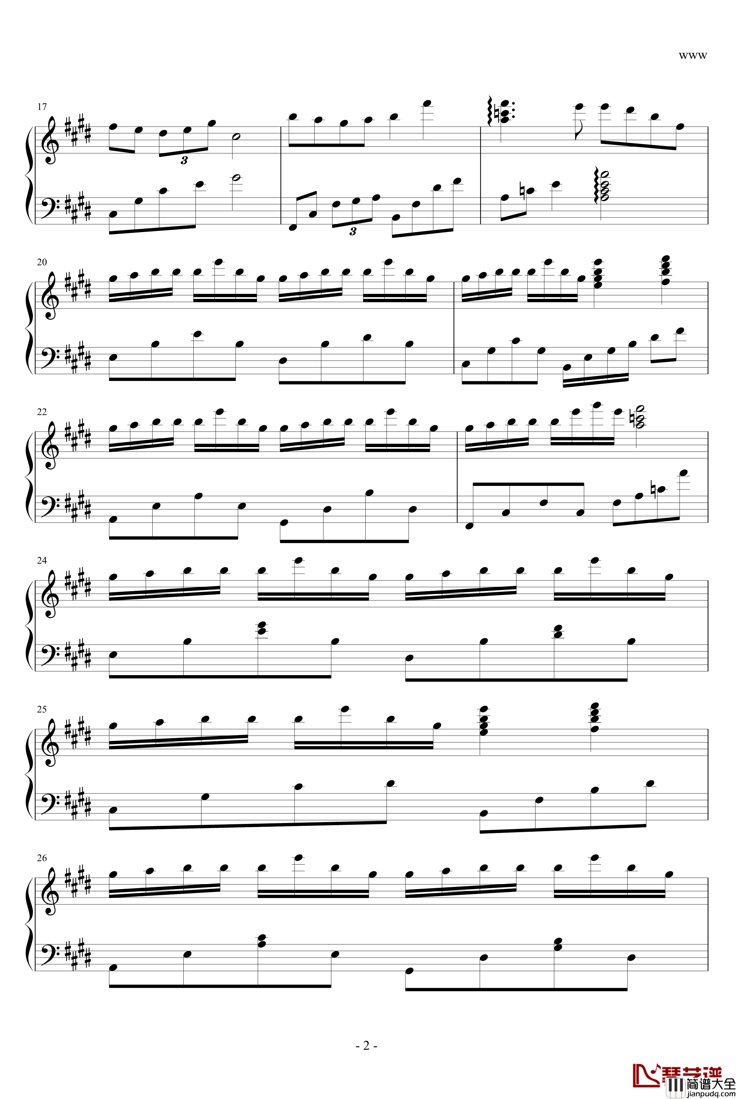 跨世时空的箫钢琴谱_二_血腥残阳