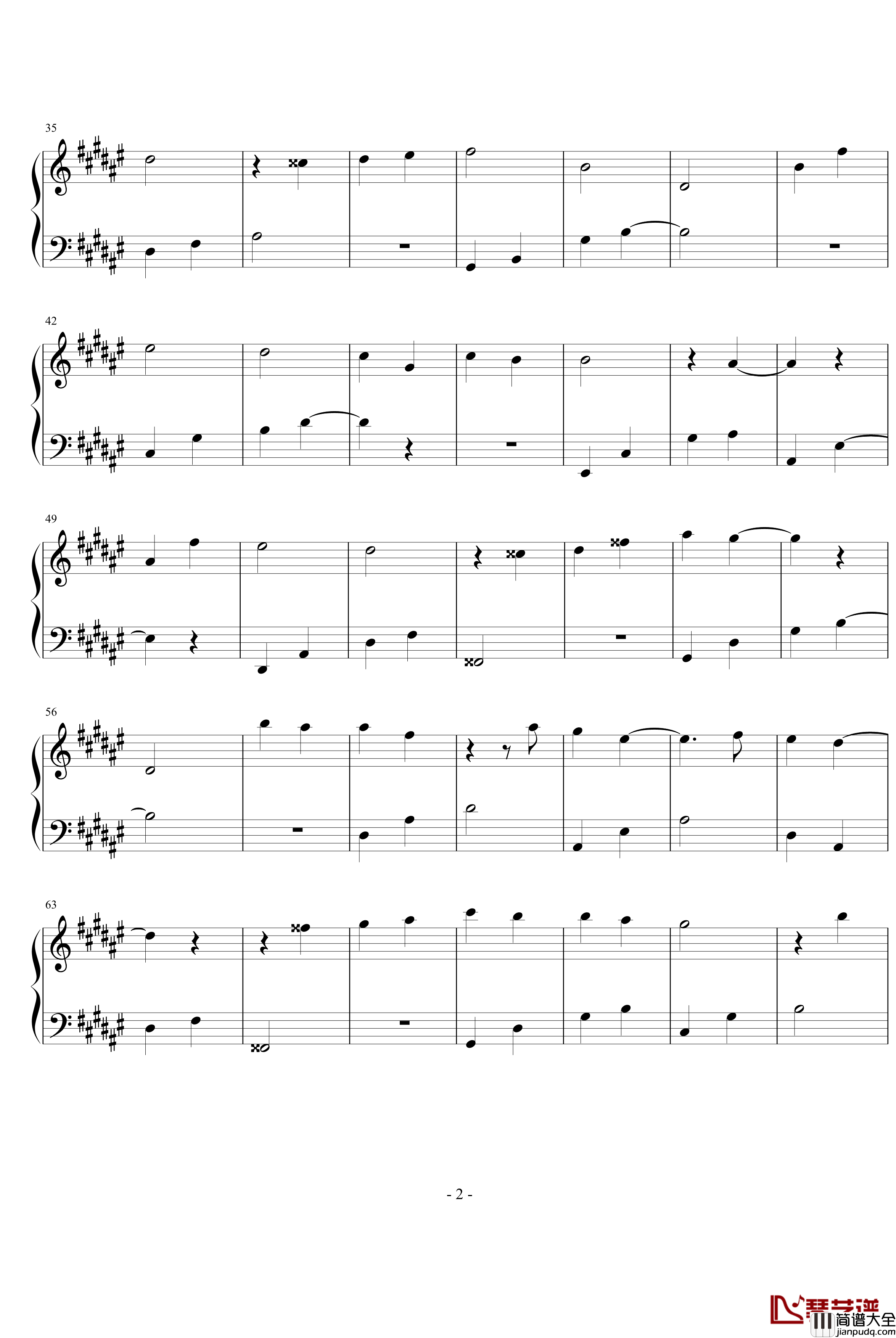 The_Me钢琴谱_黄手帕