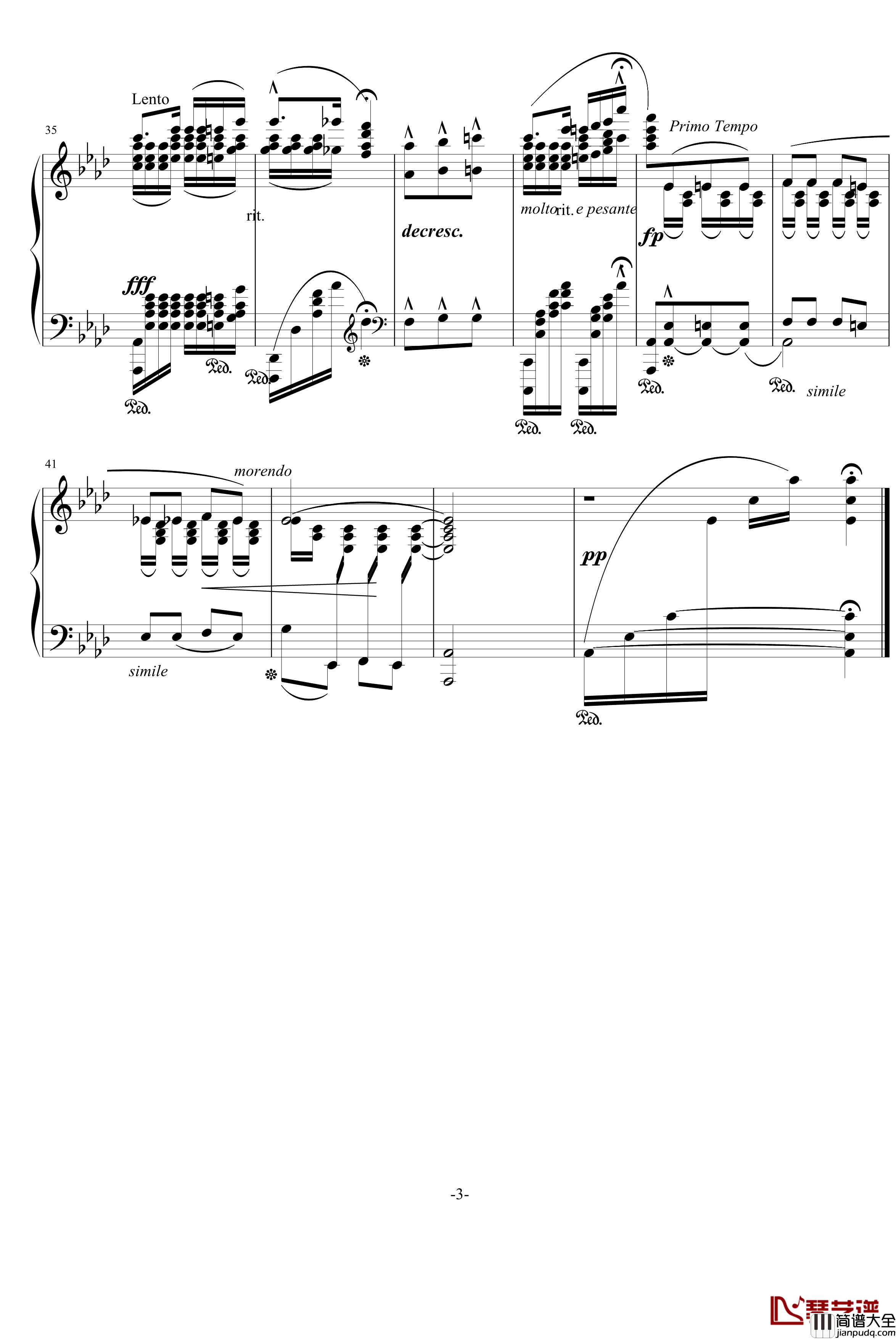 渐强钢琴谱_P.拉松