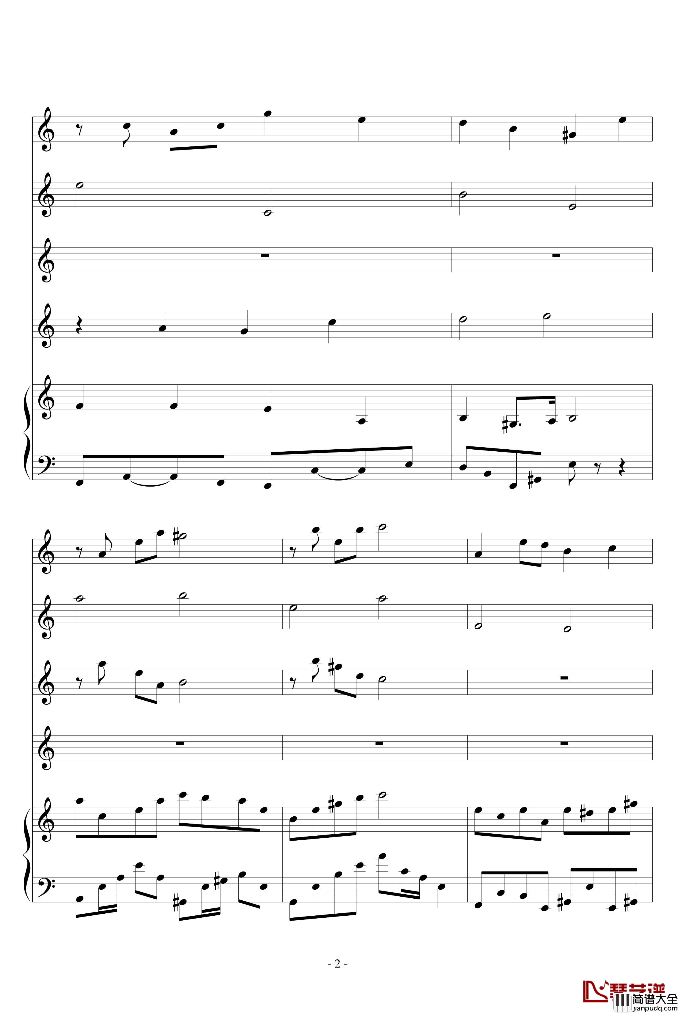 含伤钢琴谱_fluorene