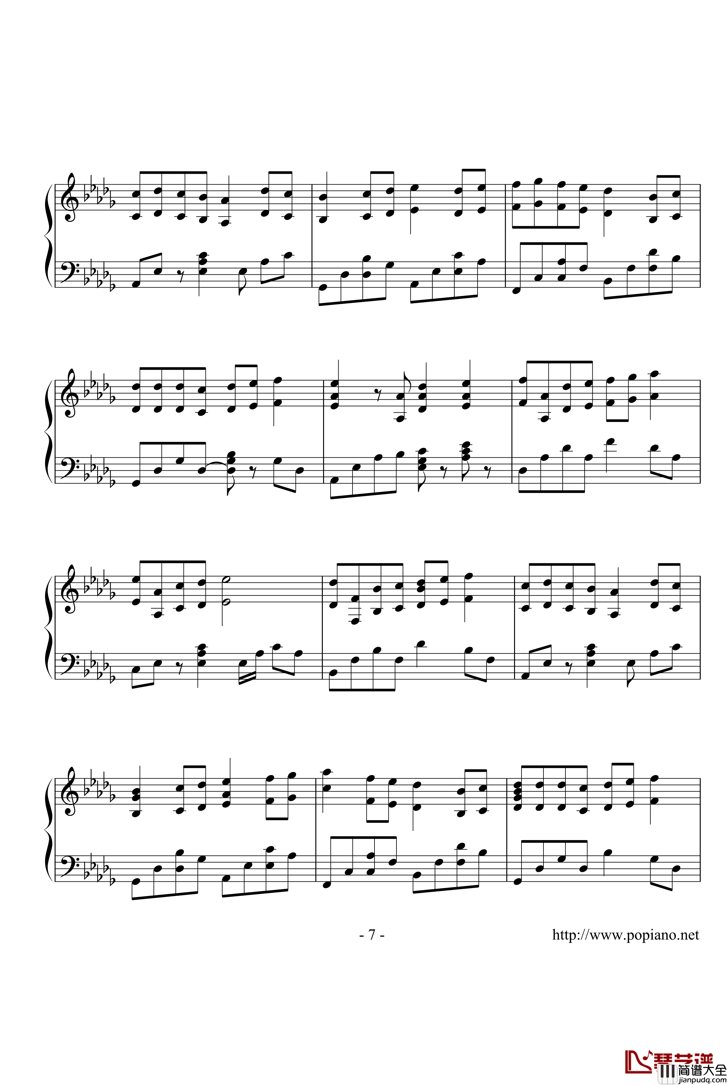 棉花糖钢琴谱_演奏版_至上励合