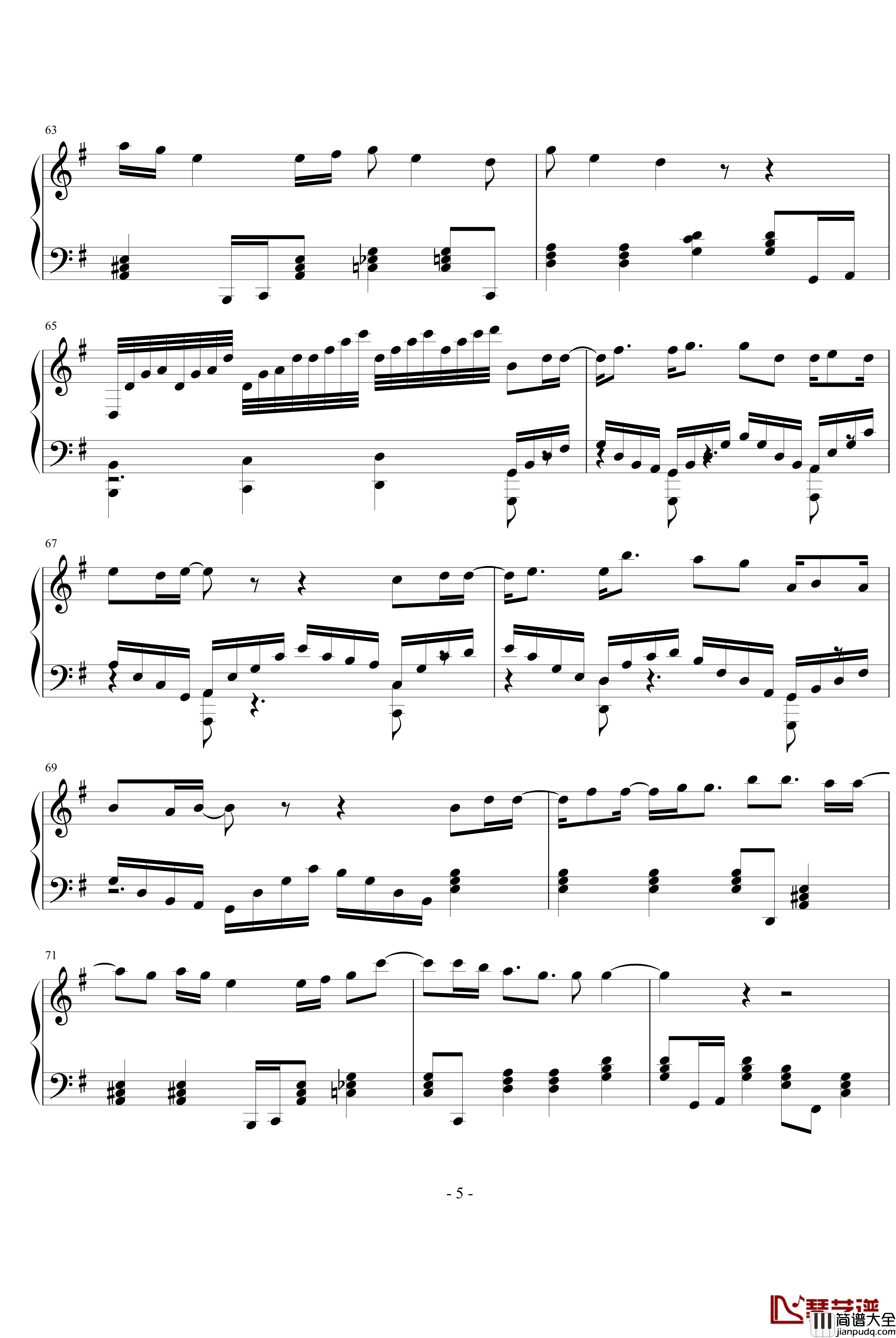 鱼钢琴谱_陈绮贞