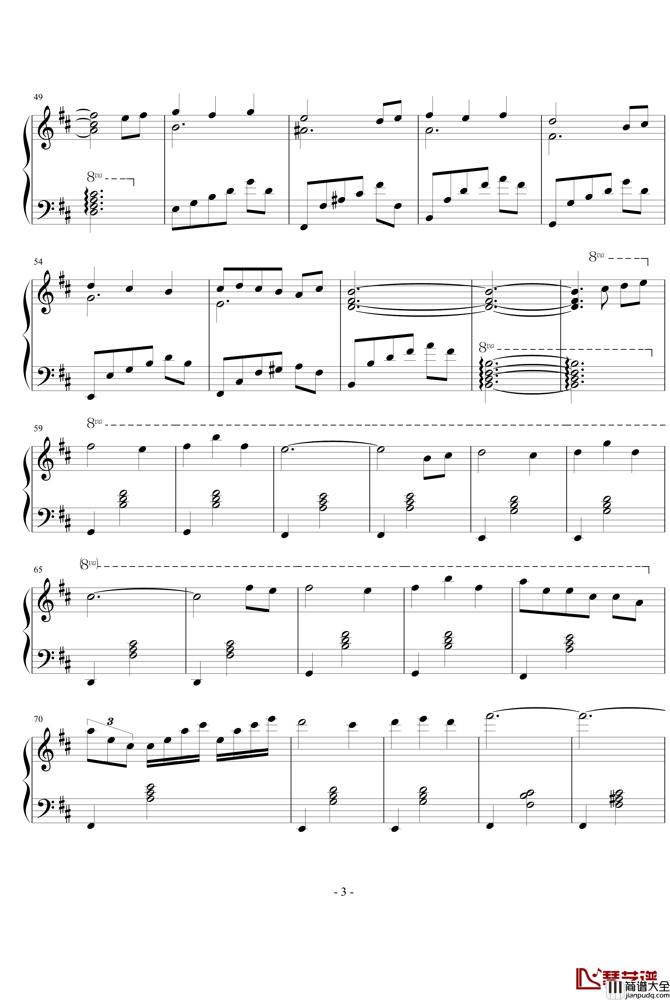 绛红的泪钢琴谱_钢琴叫兽