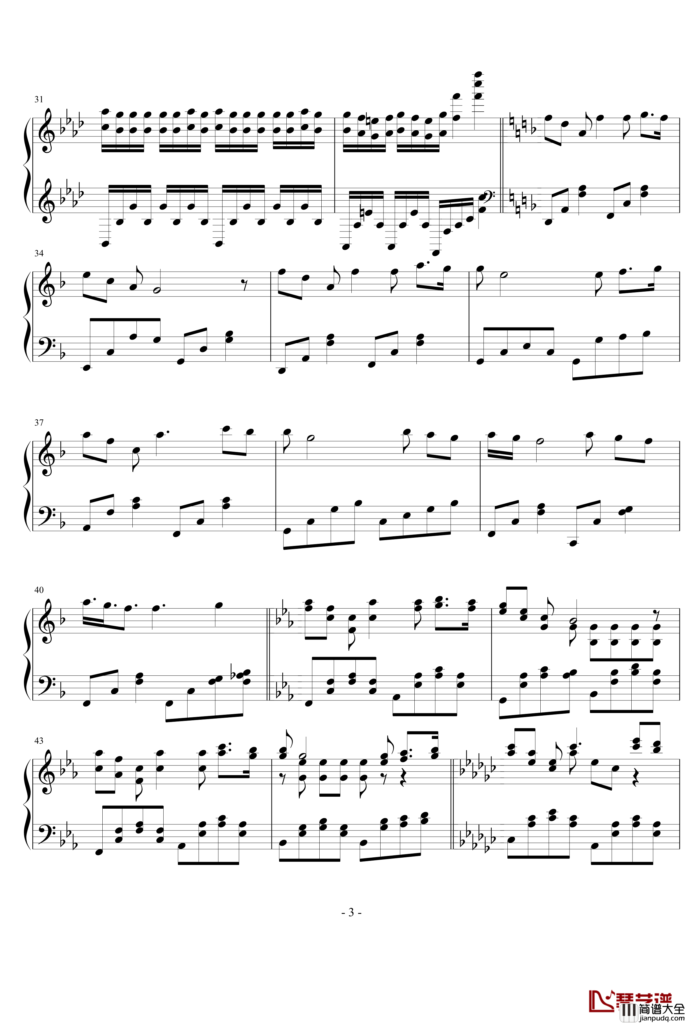 写给自己的歌钢琴谱_吥洅箛單