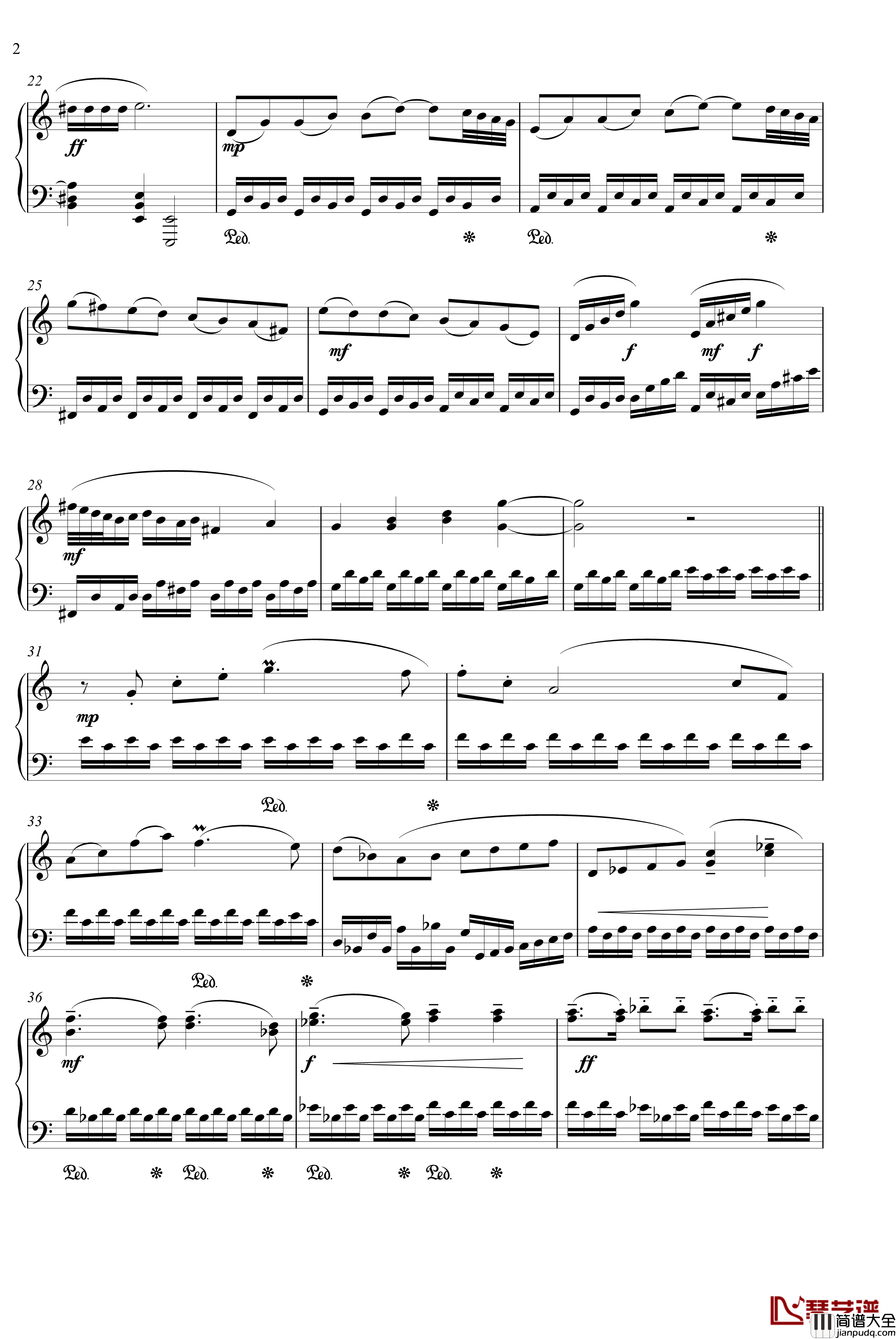 C大调奏鸣曲钢琴谱_第一乐章_尚朋