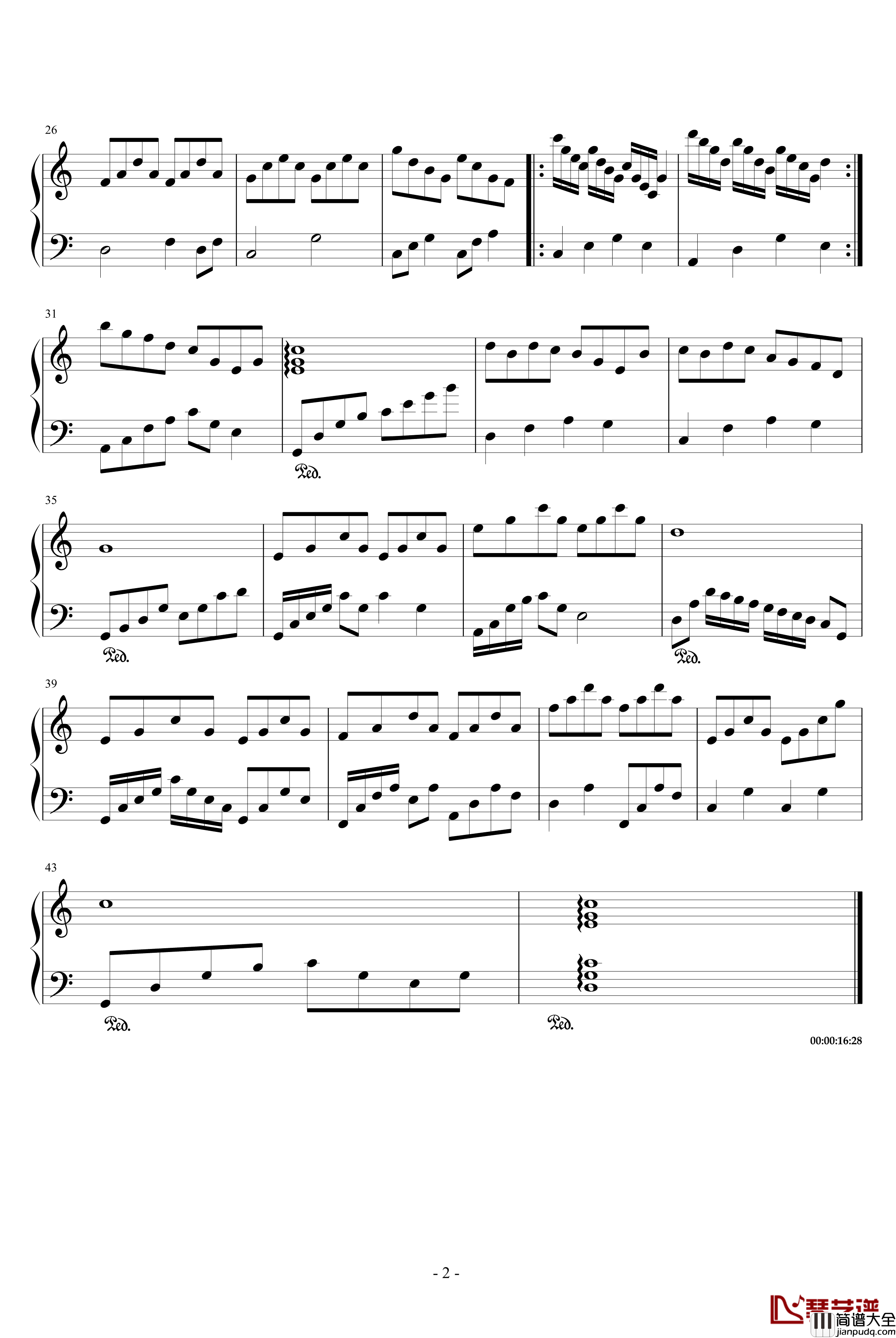 依恋钢琴谱_jejeme