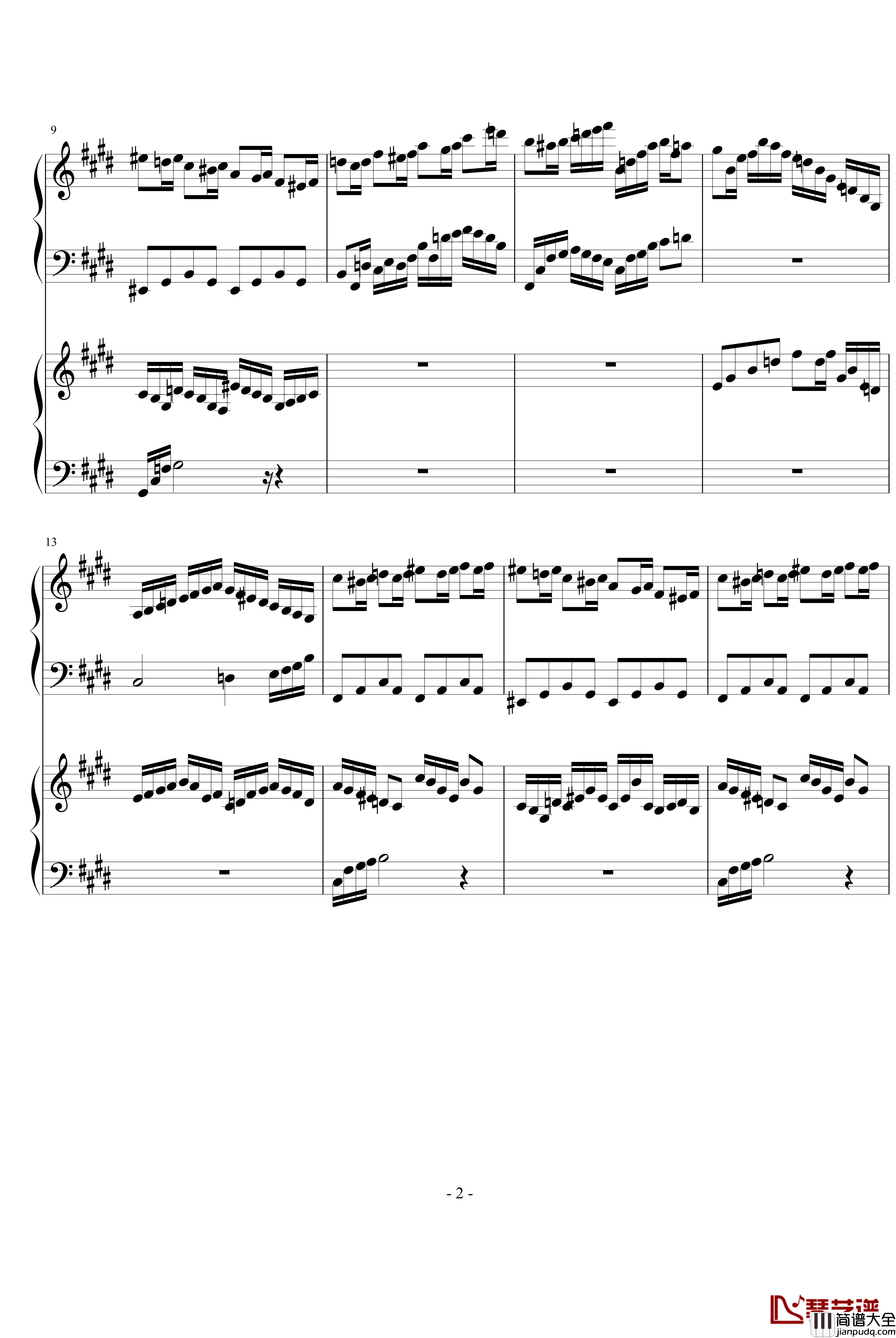 楼兰古事钢琴谱_风花雨露