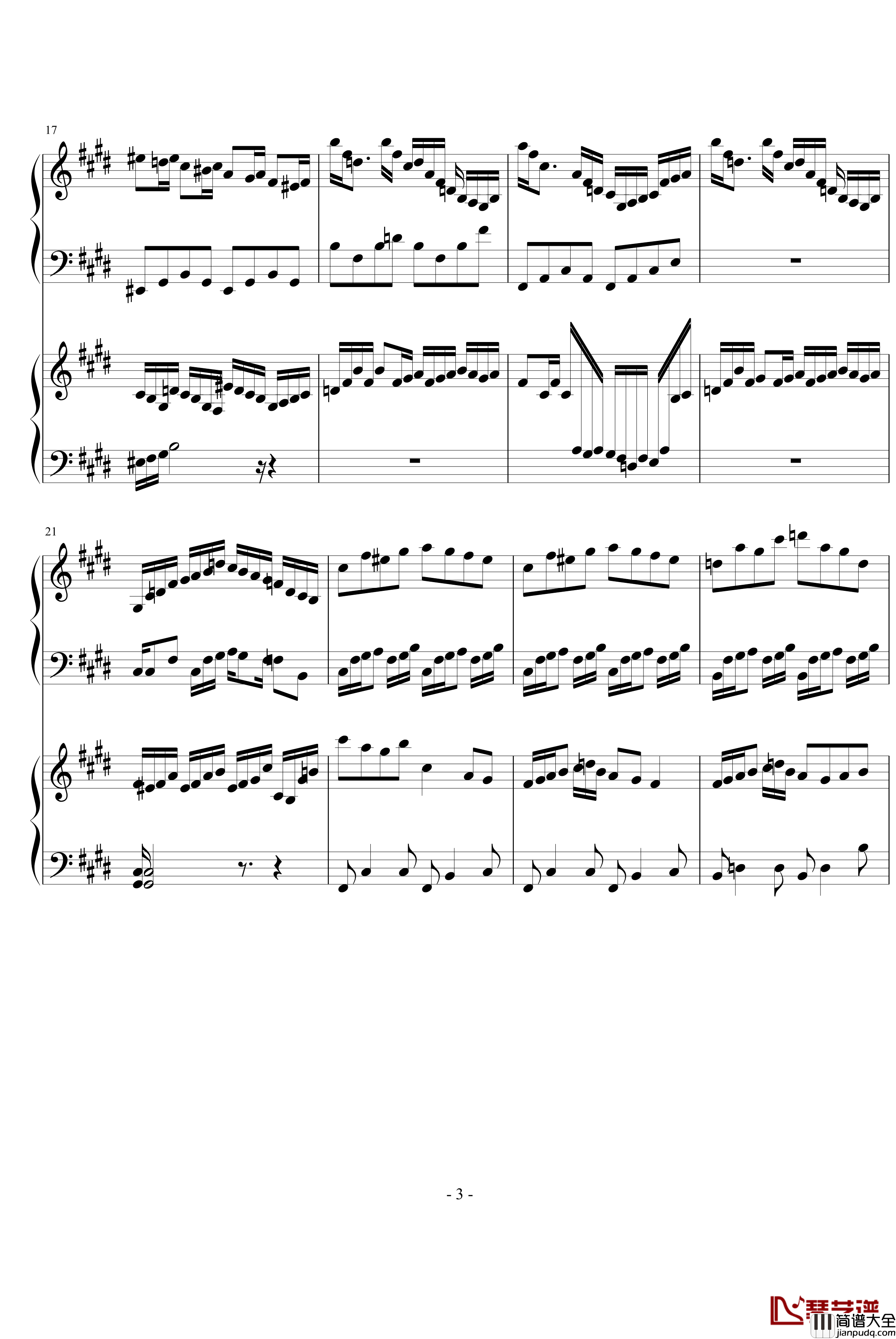 楼兰古事钢琴谱_风花雨露