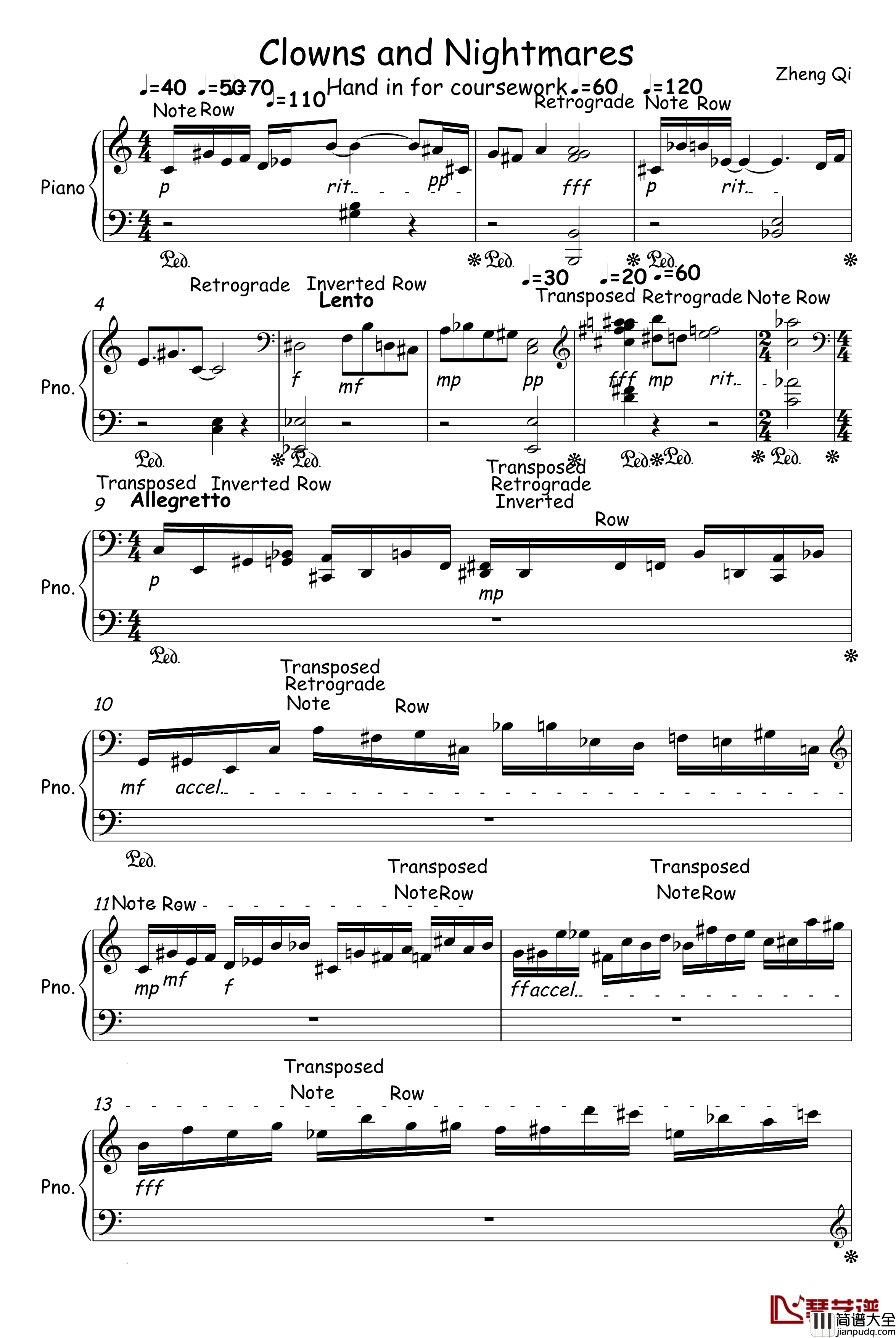 Clowns_and_Nightmares钢琴谱_苦后甘甜