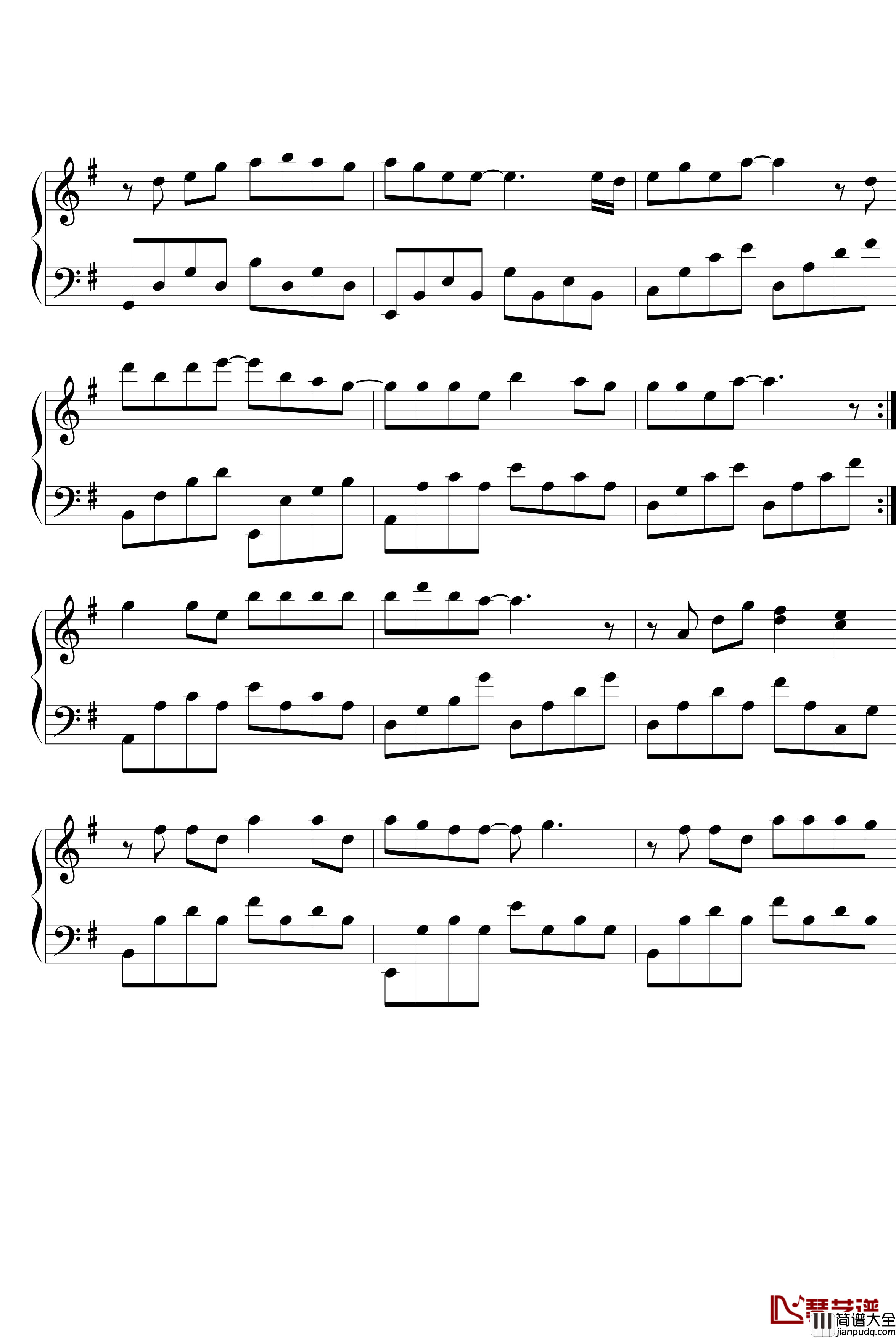 情书钢琴谱_张学友