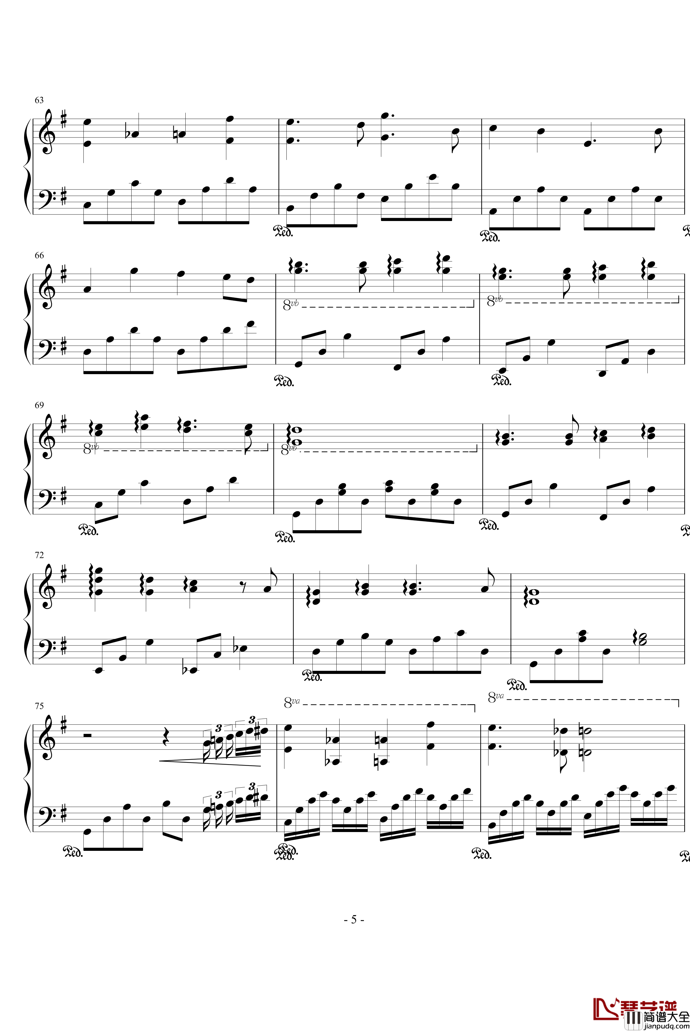 大灌篮插曲钢琴谱_改进版_周杰伦