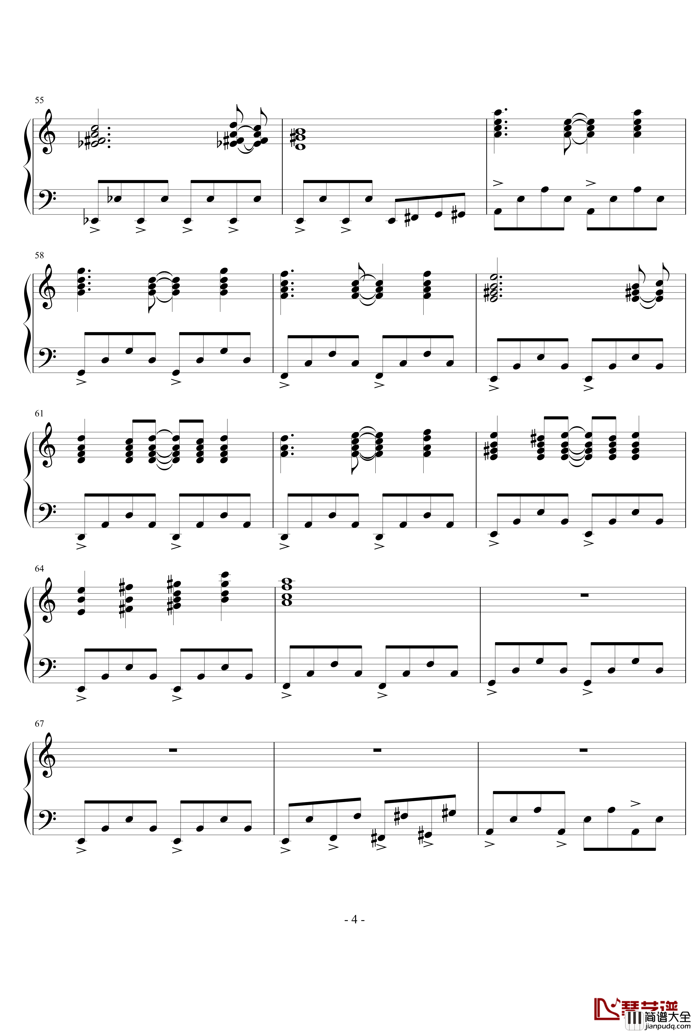 吴大鹏钢琴谱_乱按流之五_钢琴叫兽