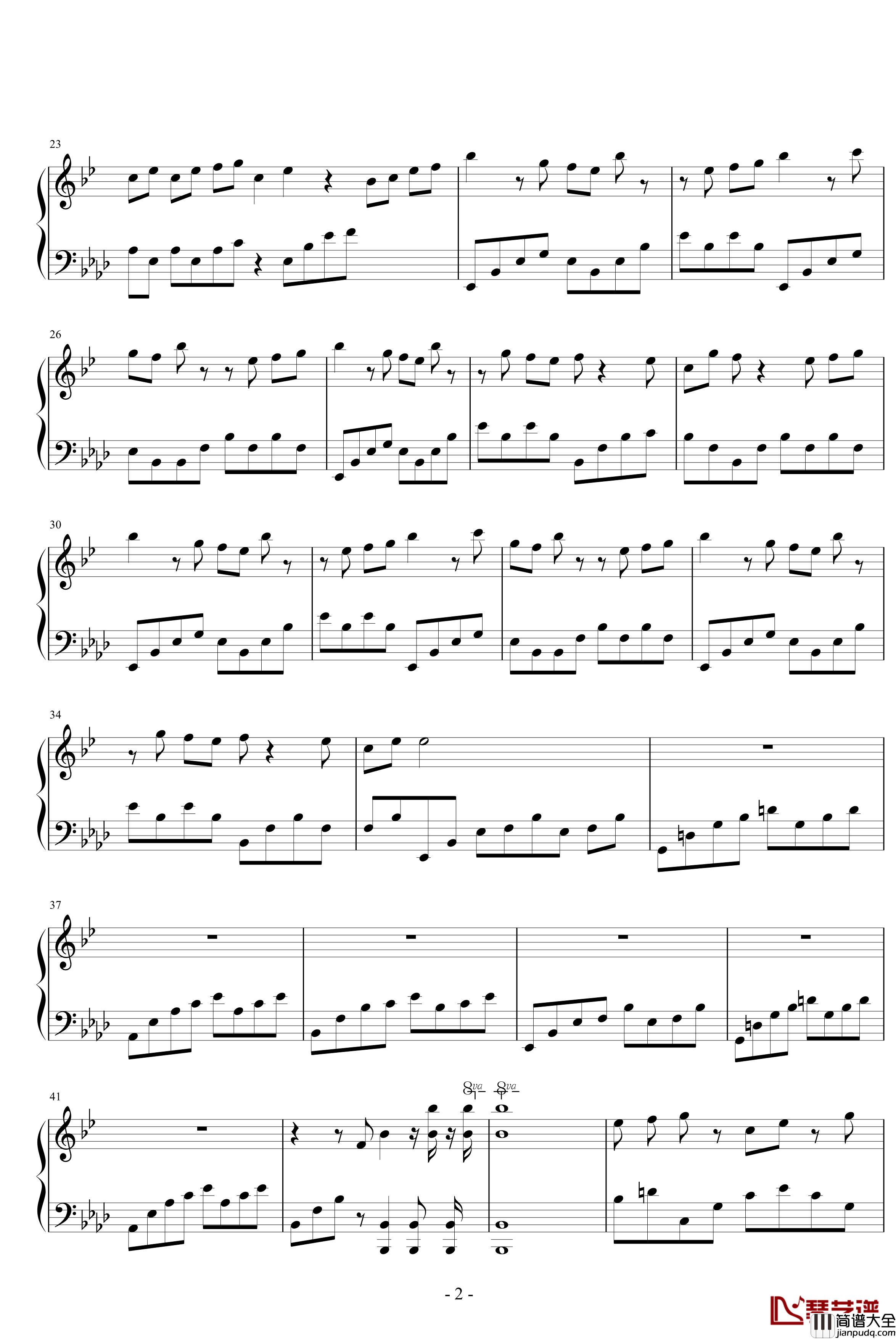 思念无垠钢琴谱_你看那