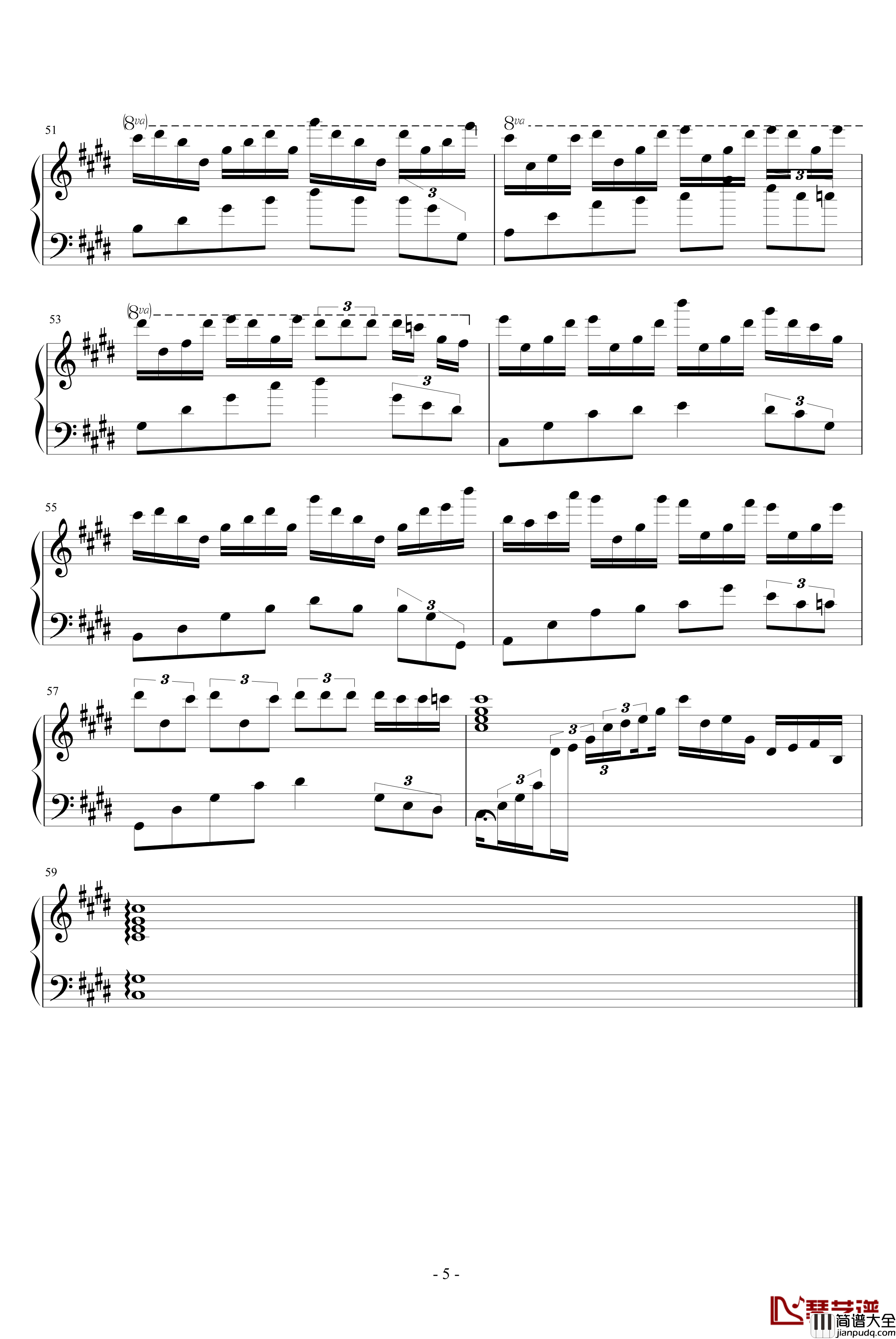 安妮的甜梦钢琴谱_wudiyeah