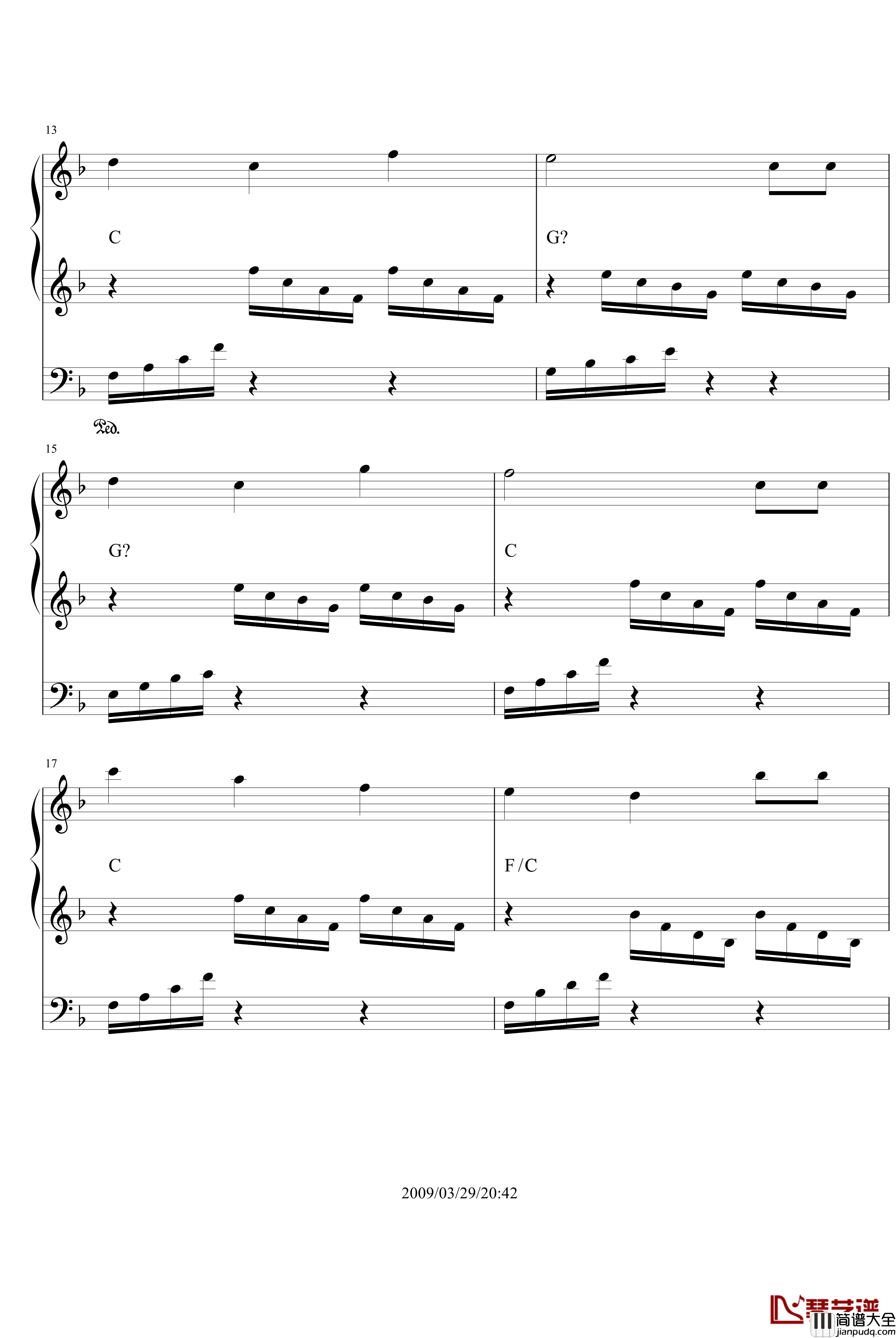 生日歌钢琴谱_爵士版_世界名曲