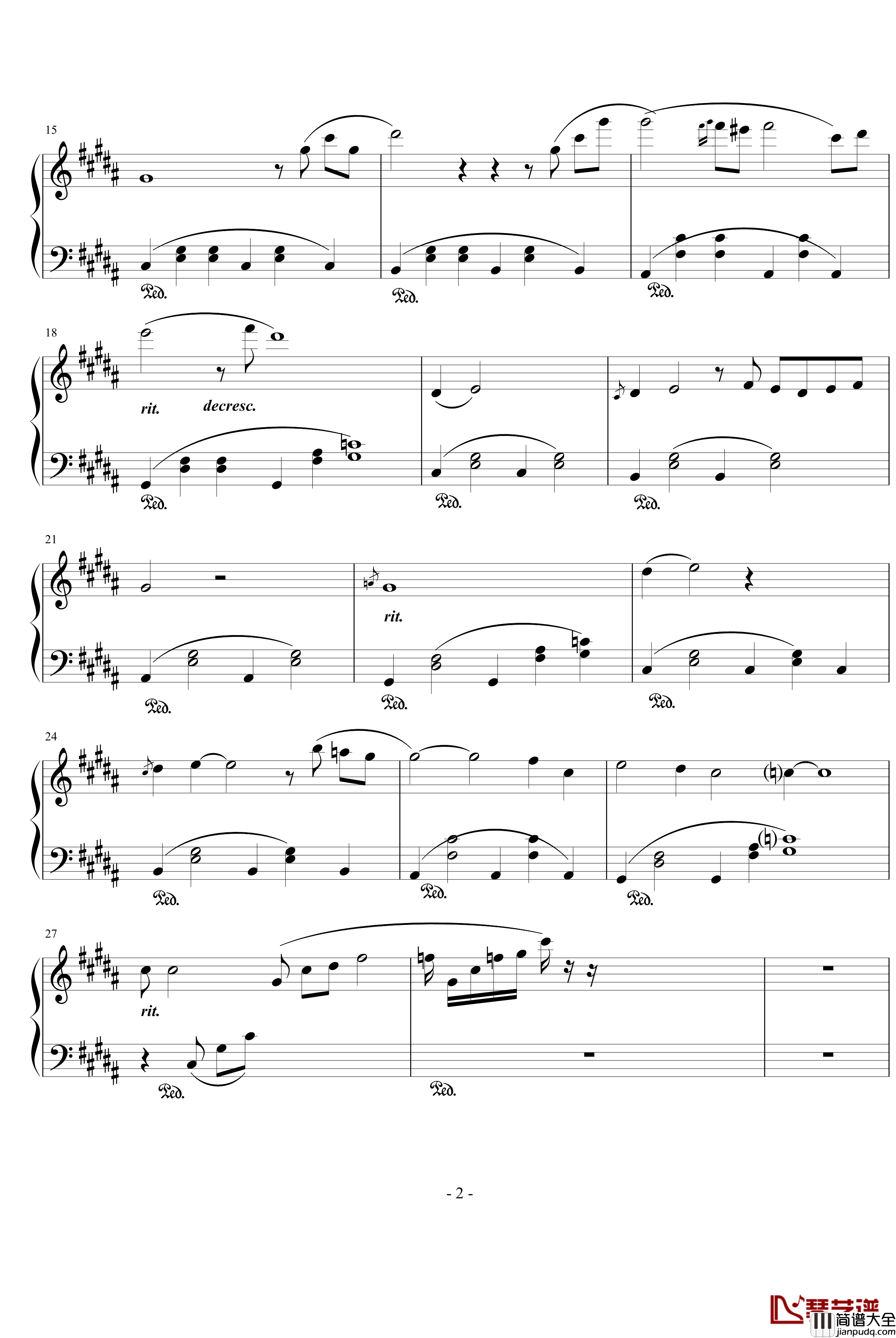 Alone钢琴谱_不汗党插曲_动漫影视