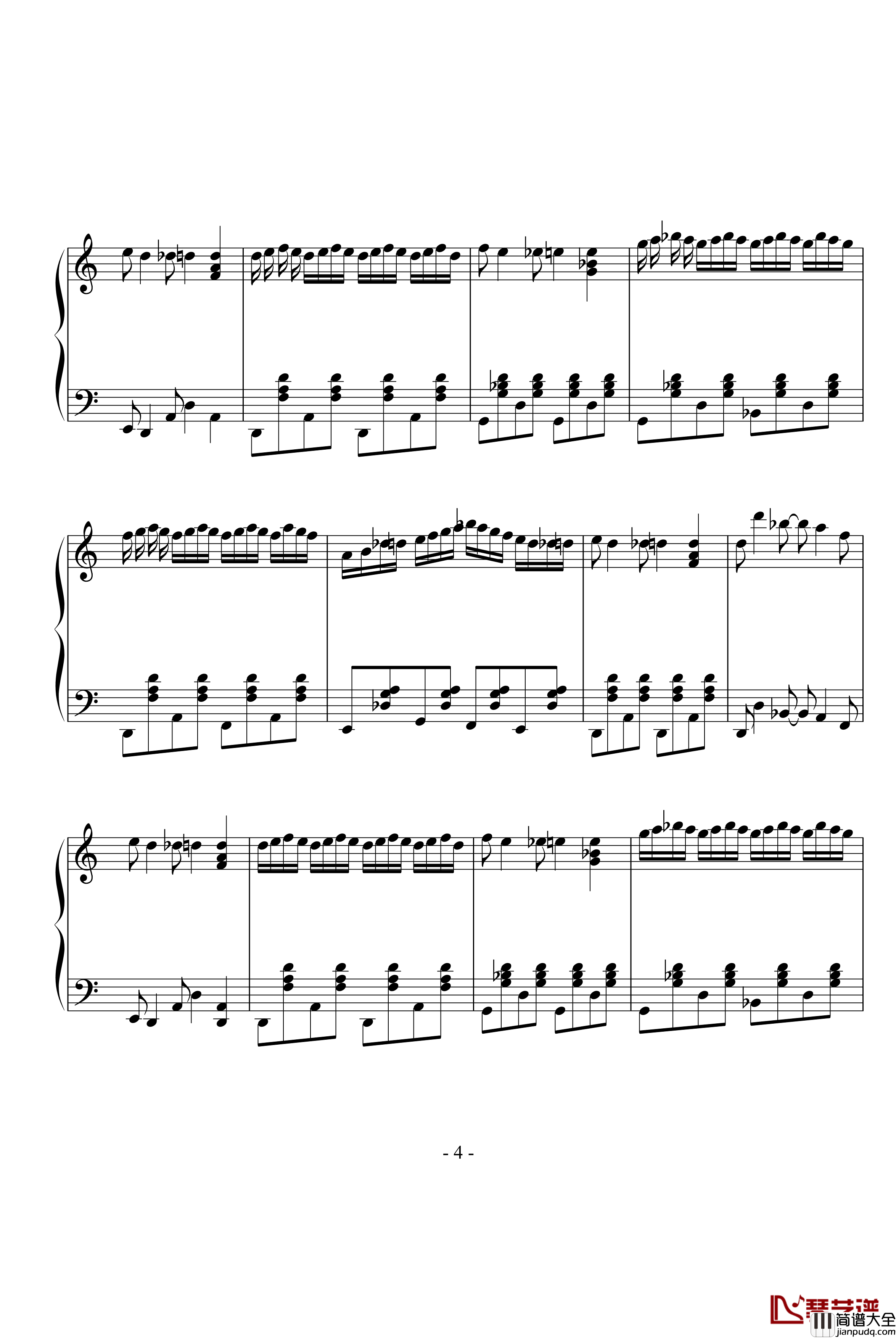 zarda钢琴谱_世界名曲