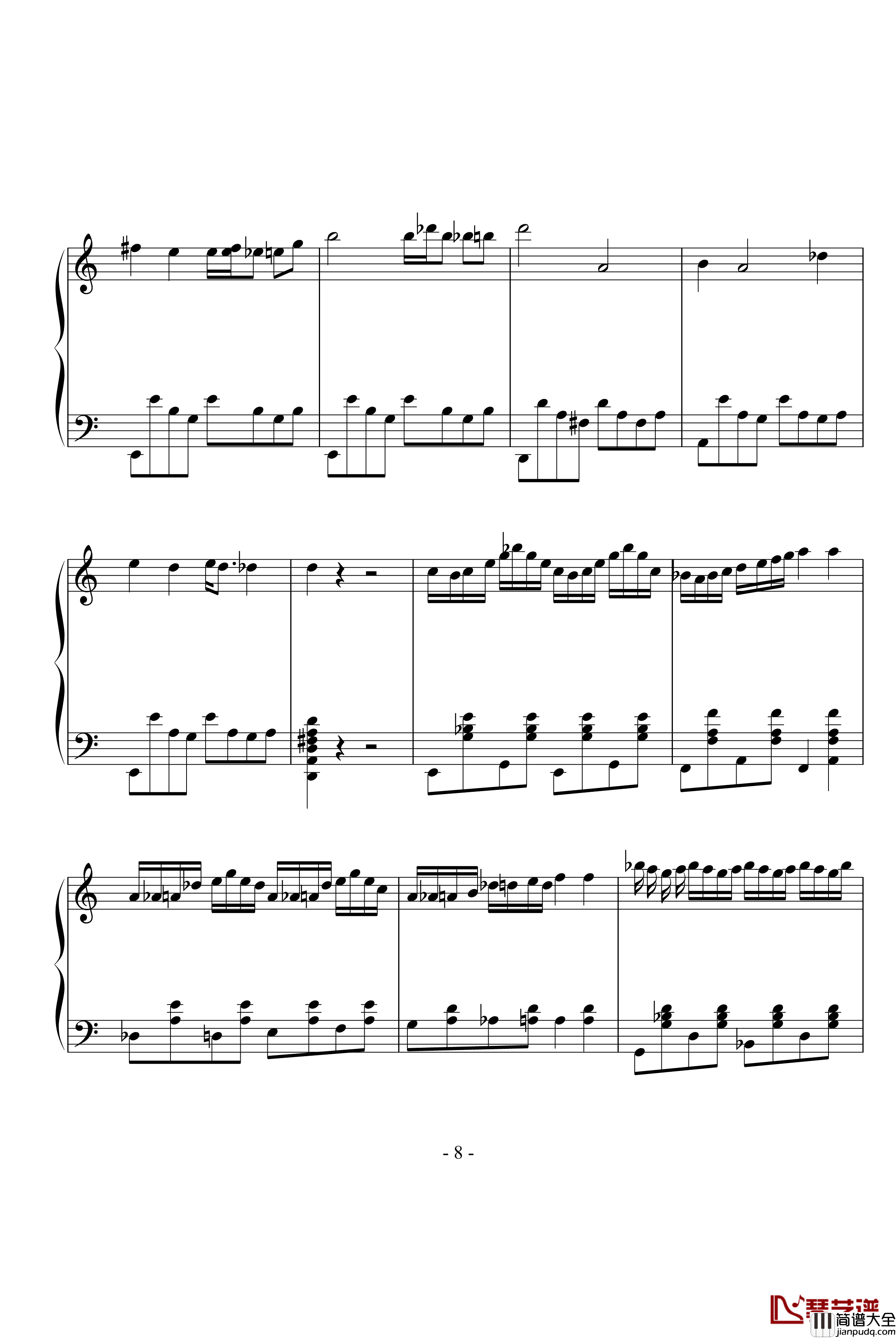 zarda钢琴谱_世界名曲