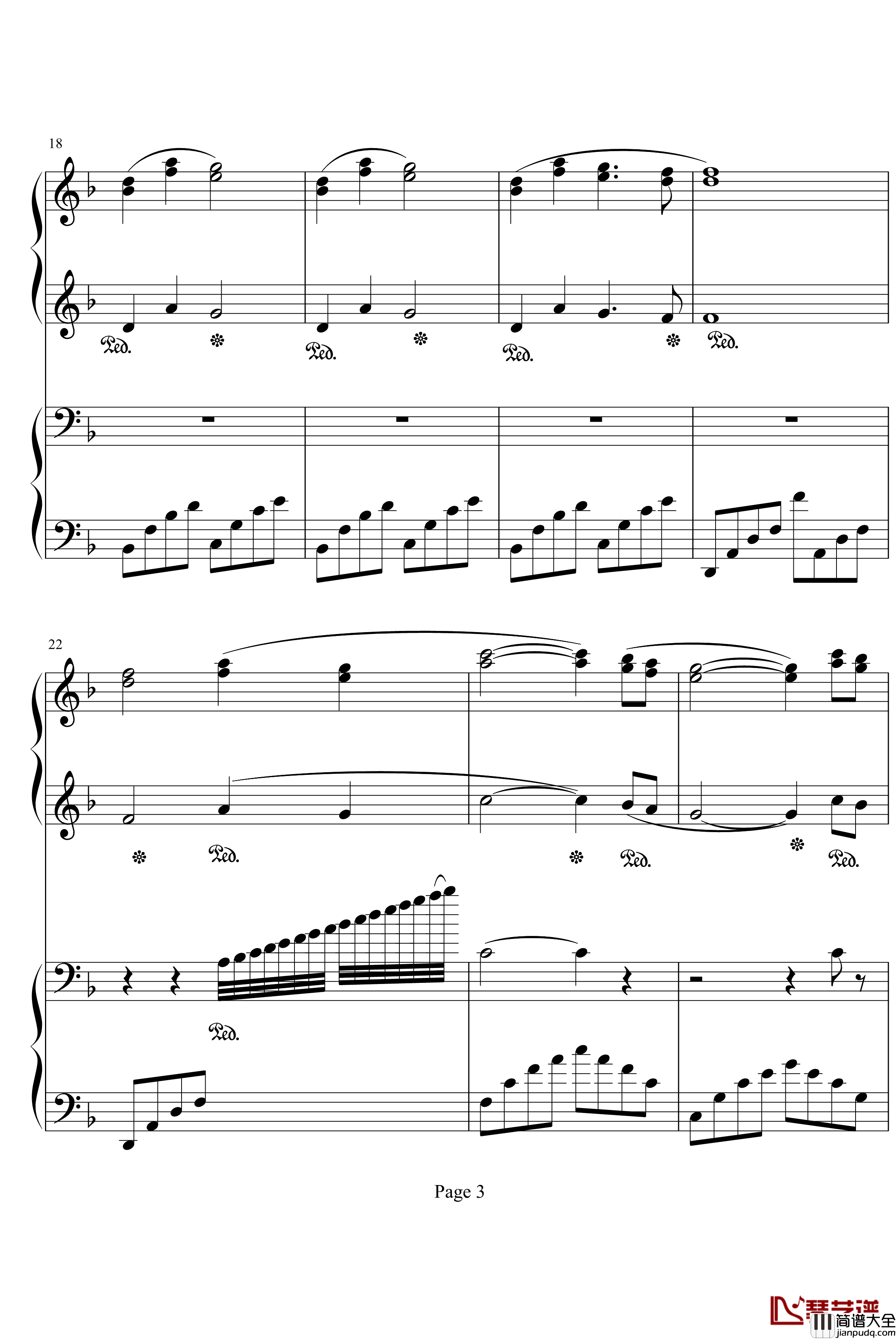 虫儿飞钢琴谱_四手联弹_中国名曲