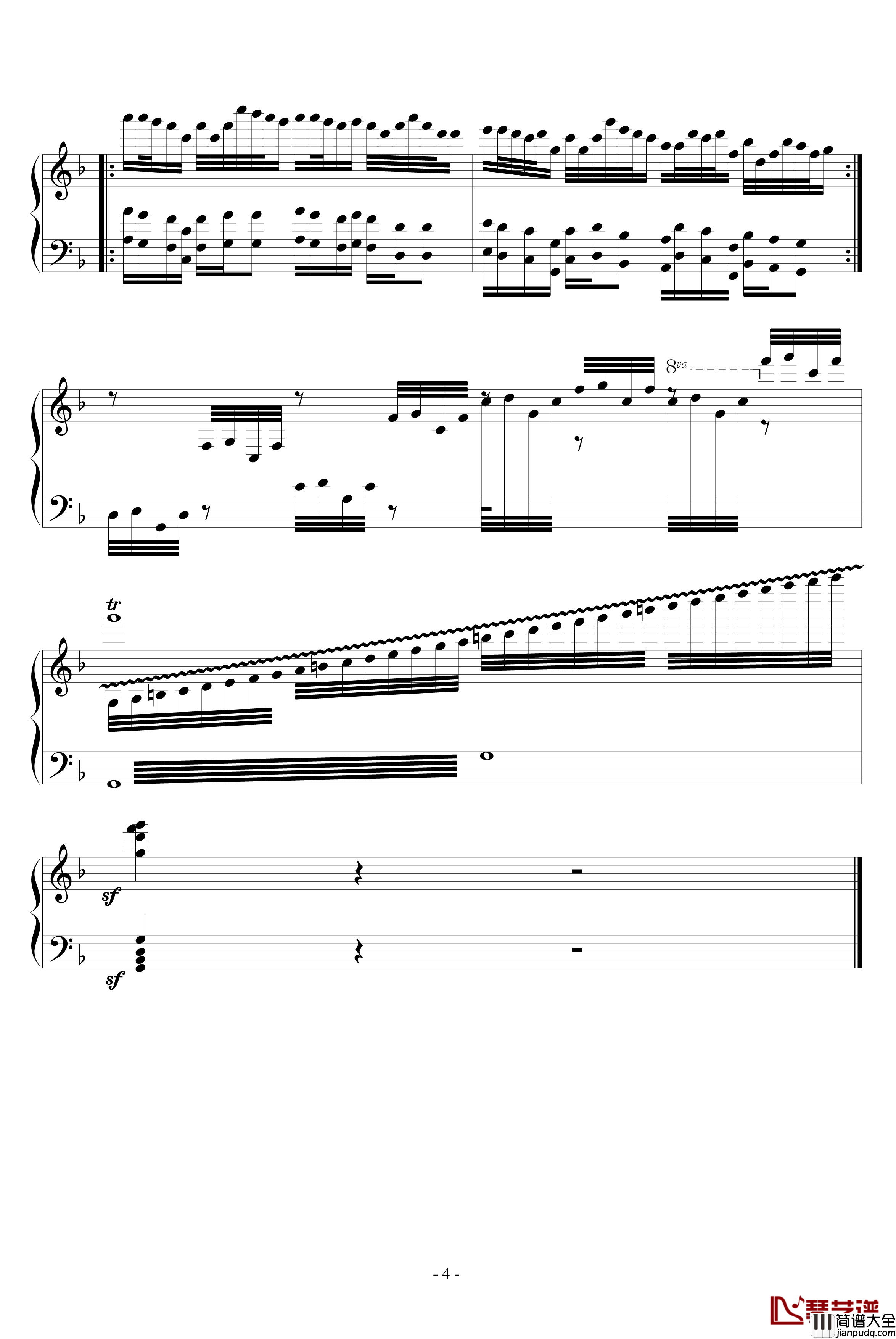 踏春主题小变奏曲钢琴谱_音乐作坊