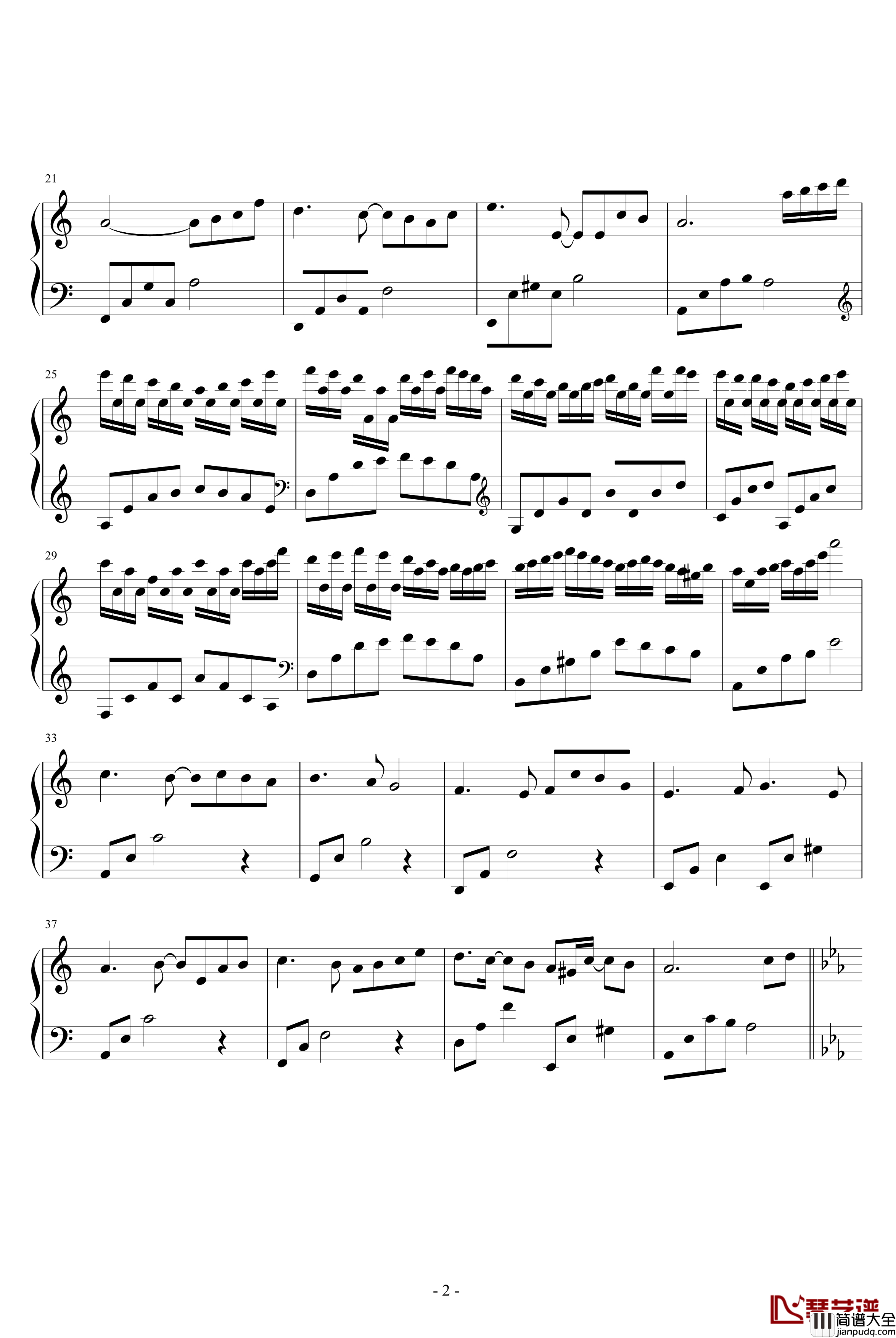 叶落无痕钢琴谱_ss66993300