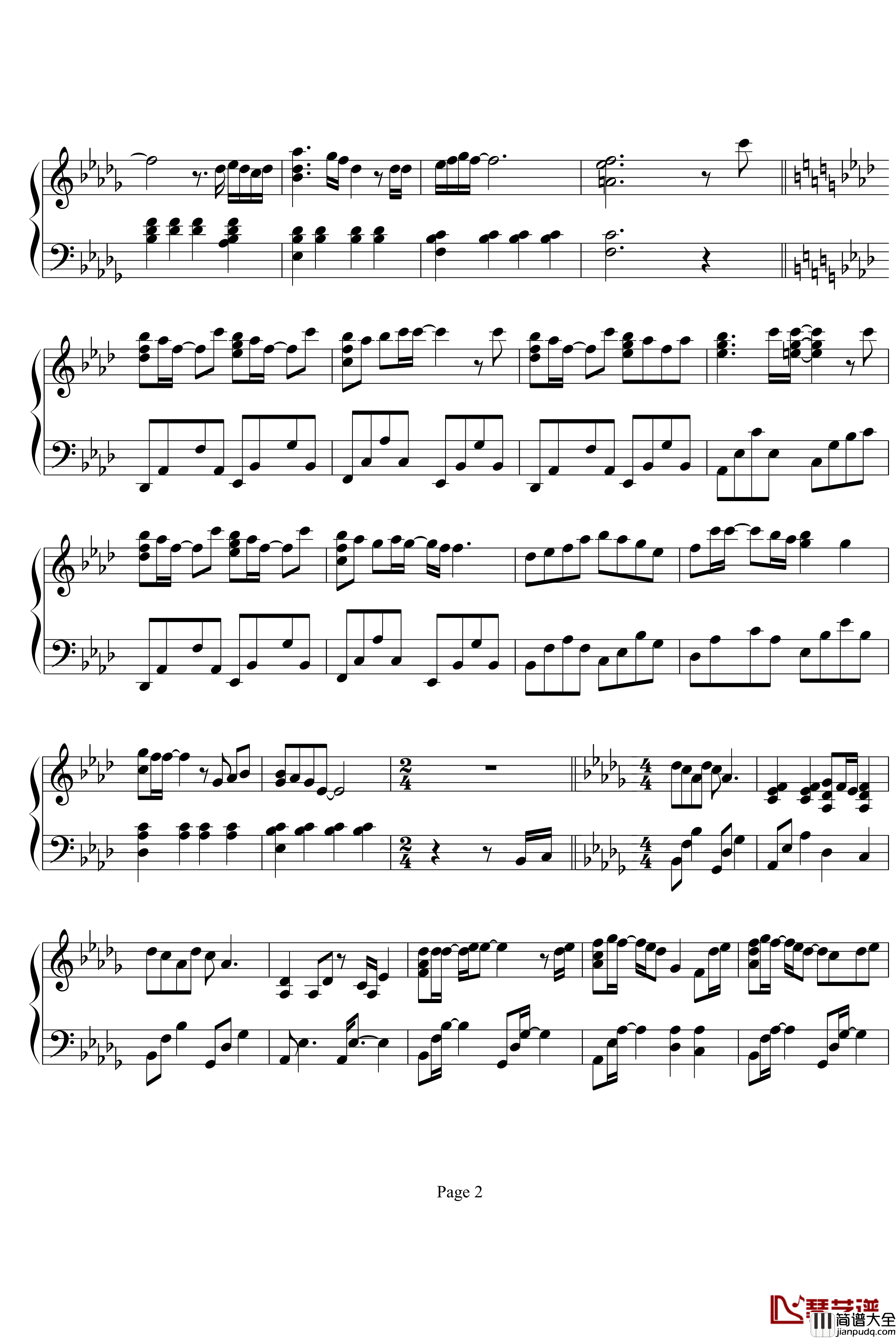 No_Way_To_Say钢琴谱_滨崎步