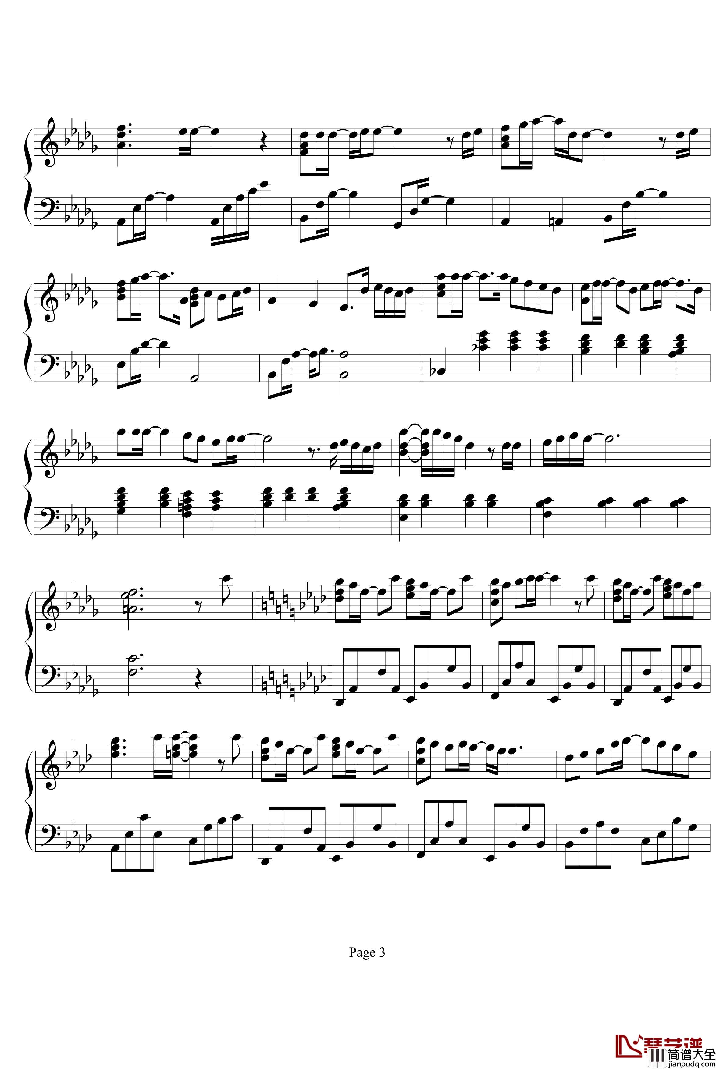 No_Way_To_Say钢琴谱_滨崎步