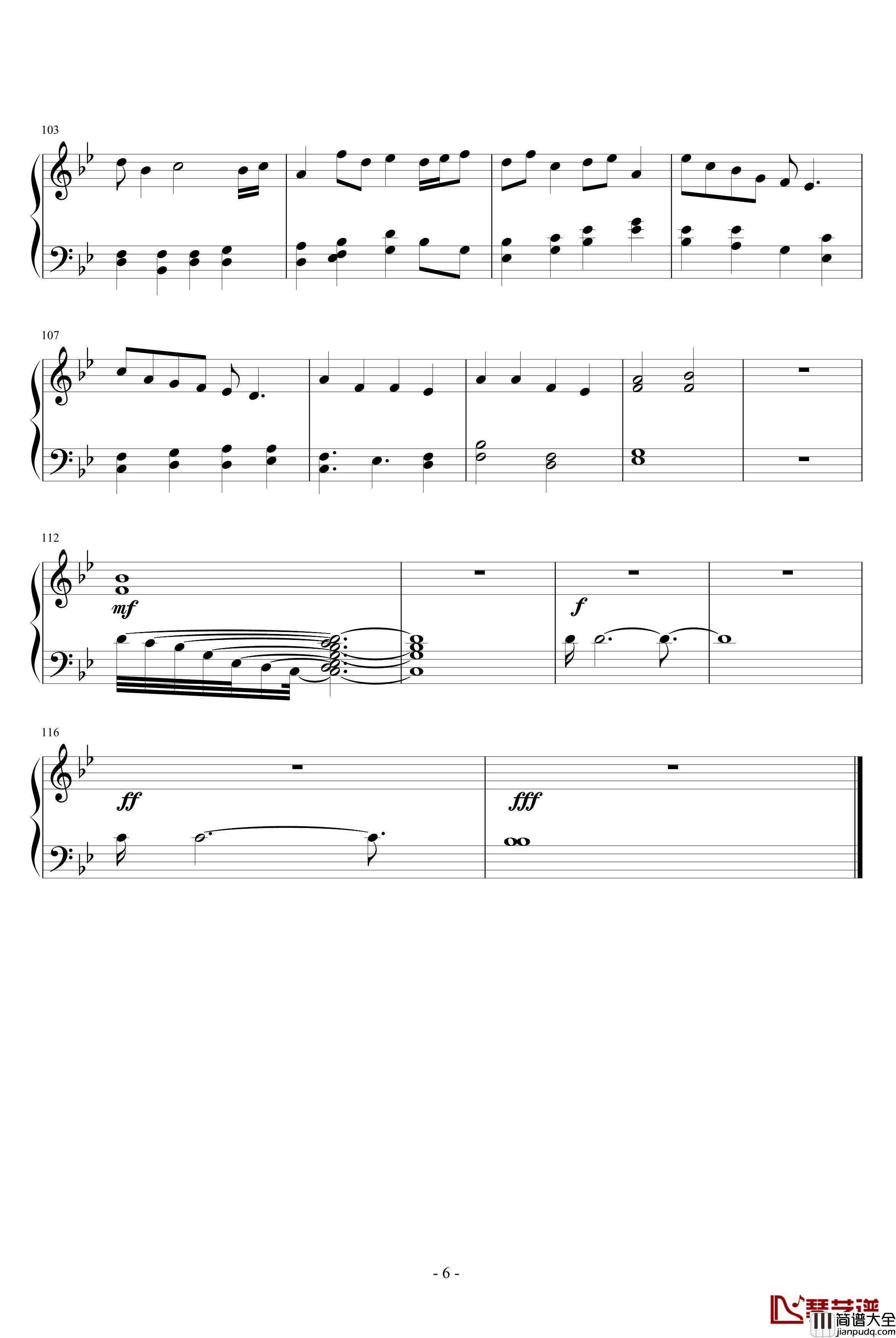 微笑背后钢琴谱_kanhuqu