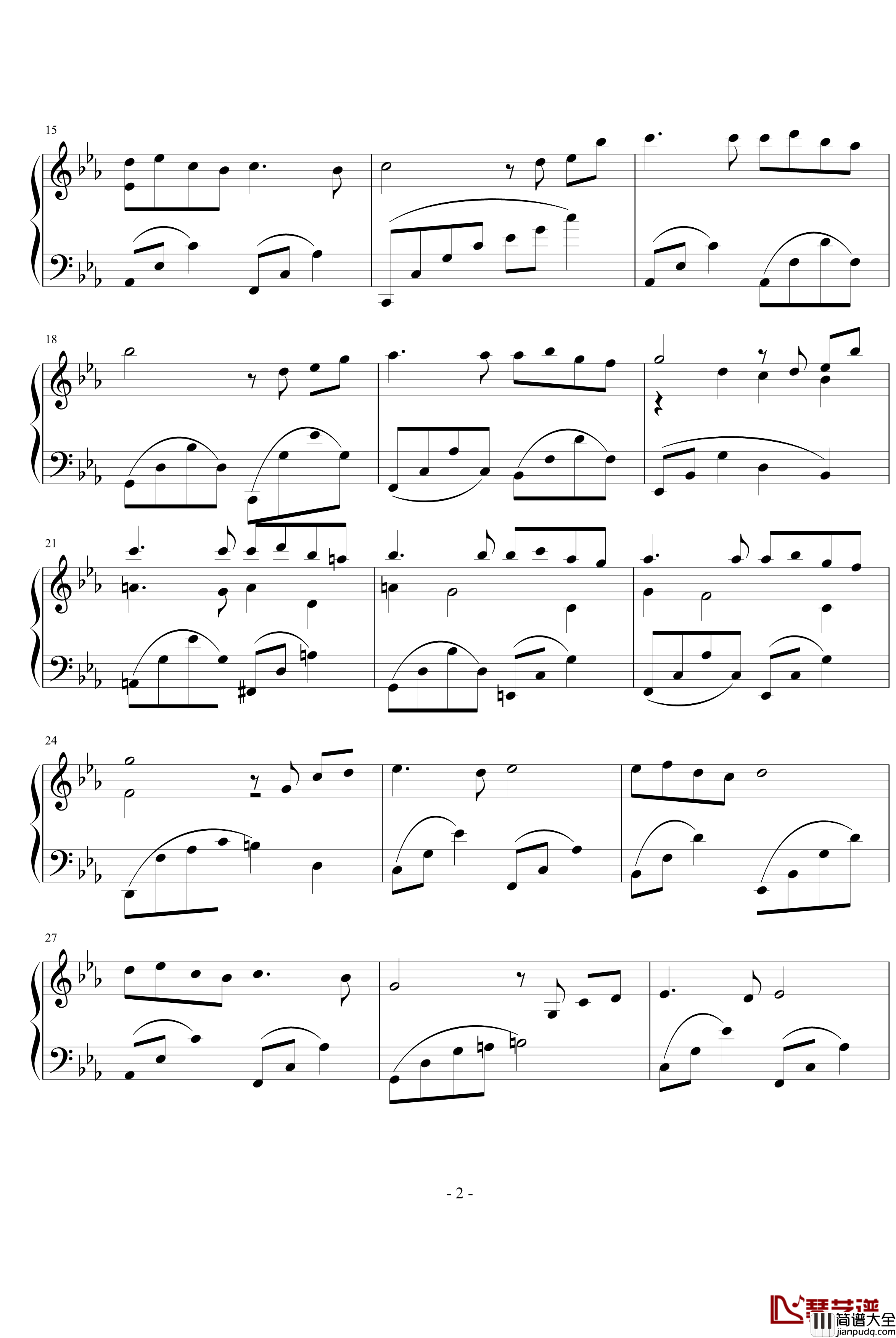 Song__From_A_Secret_Garden钢琴谱_神秘园乐队