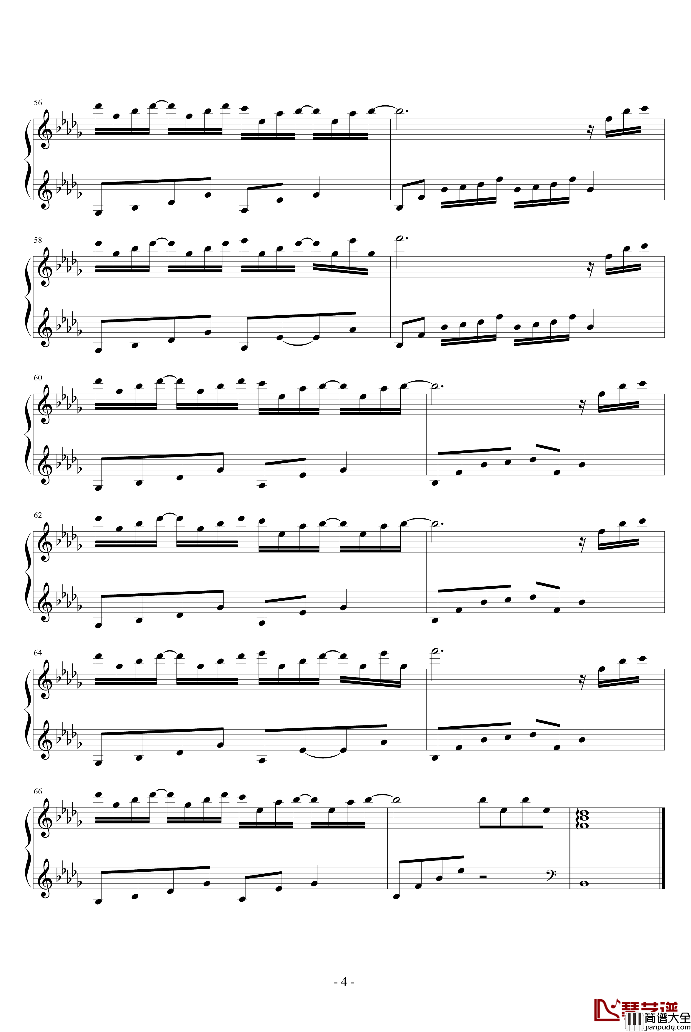 空房间钢琴谱_emptyroom_Daydream