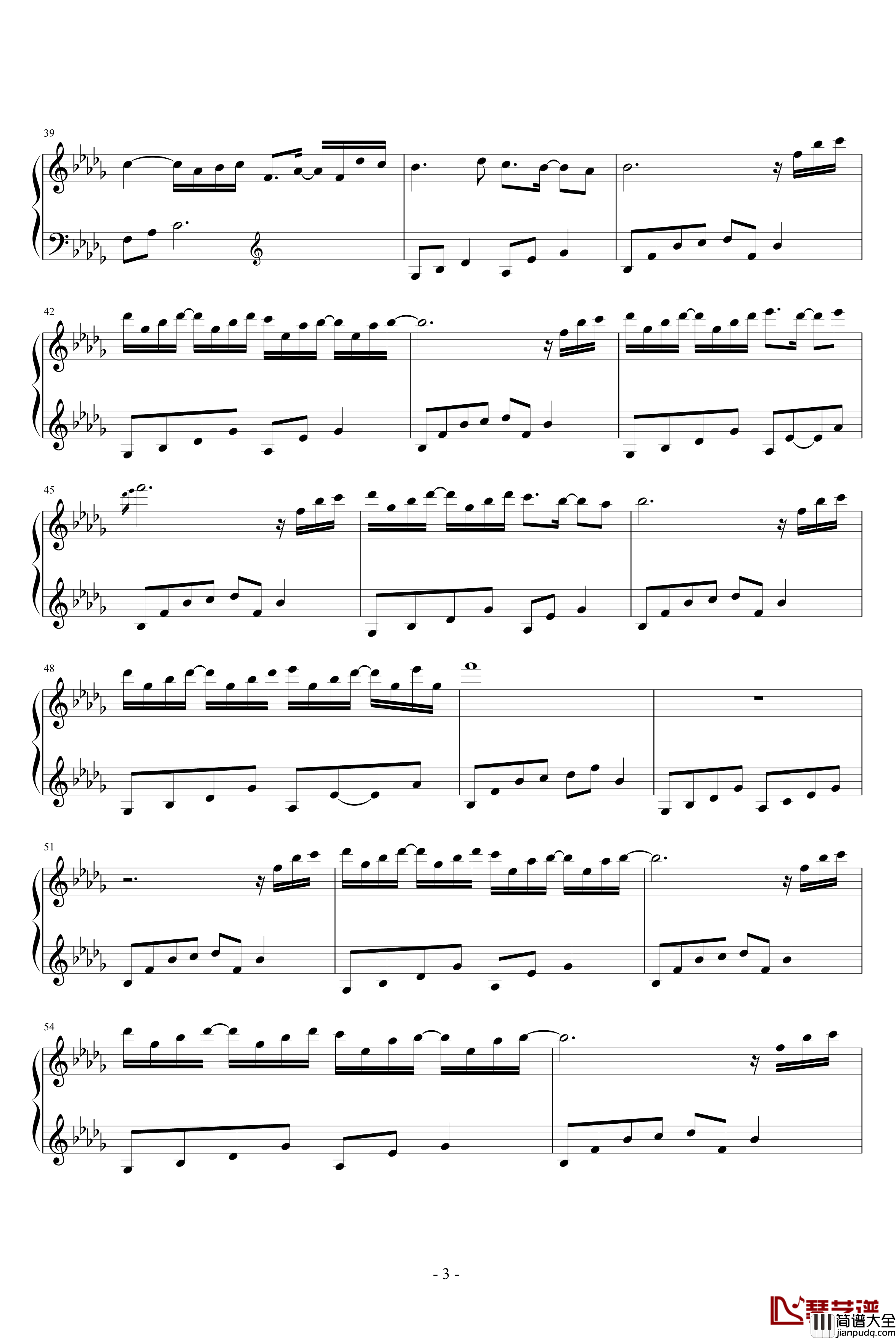 空房间钢琴谱_emptyroom_Daydream