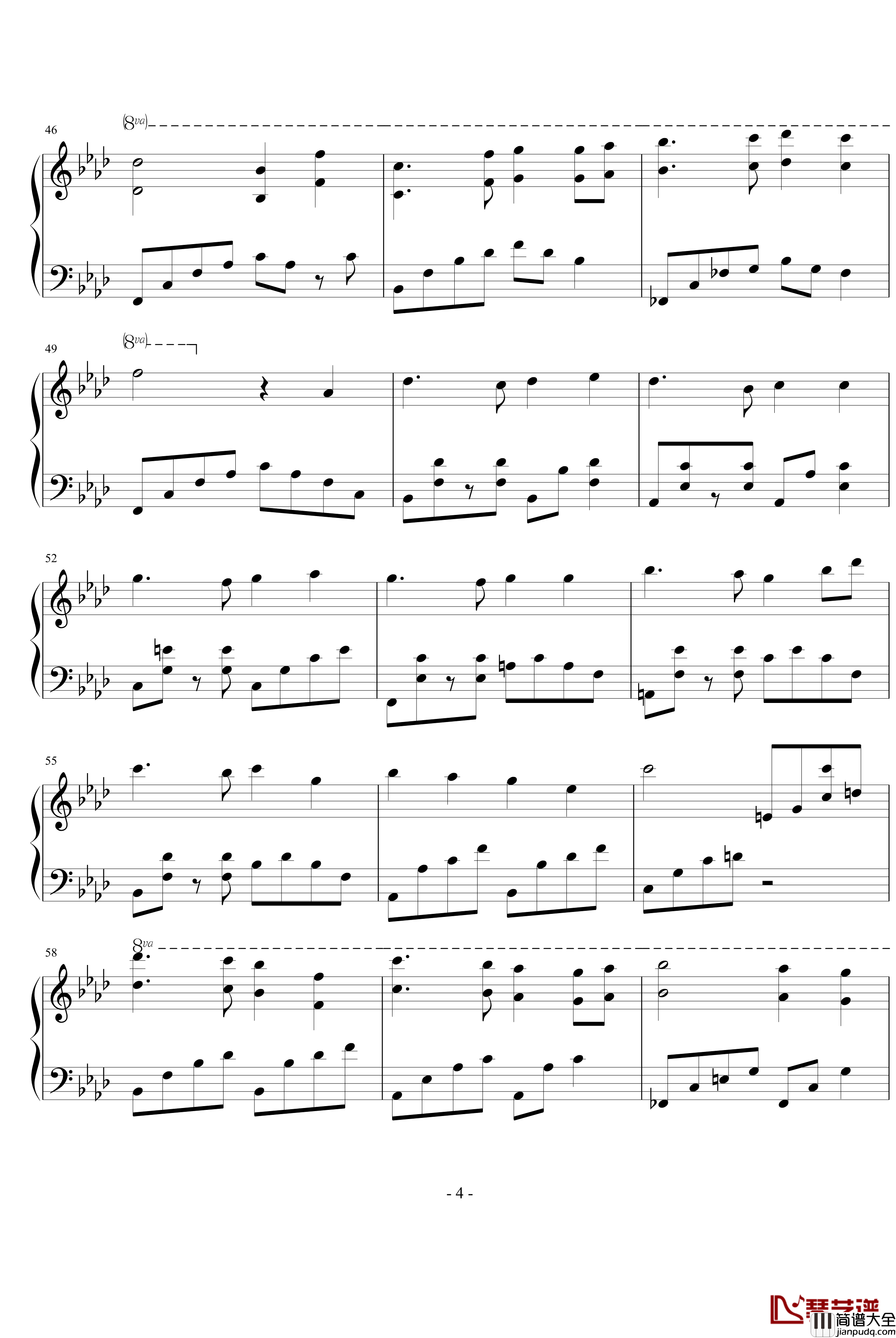 最后的奋斗钢琴谱_V冲啊