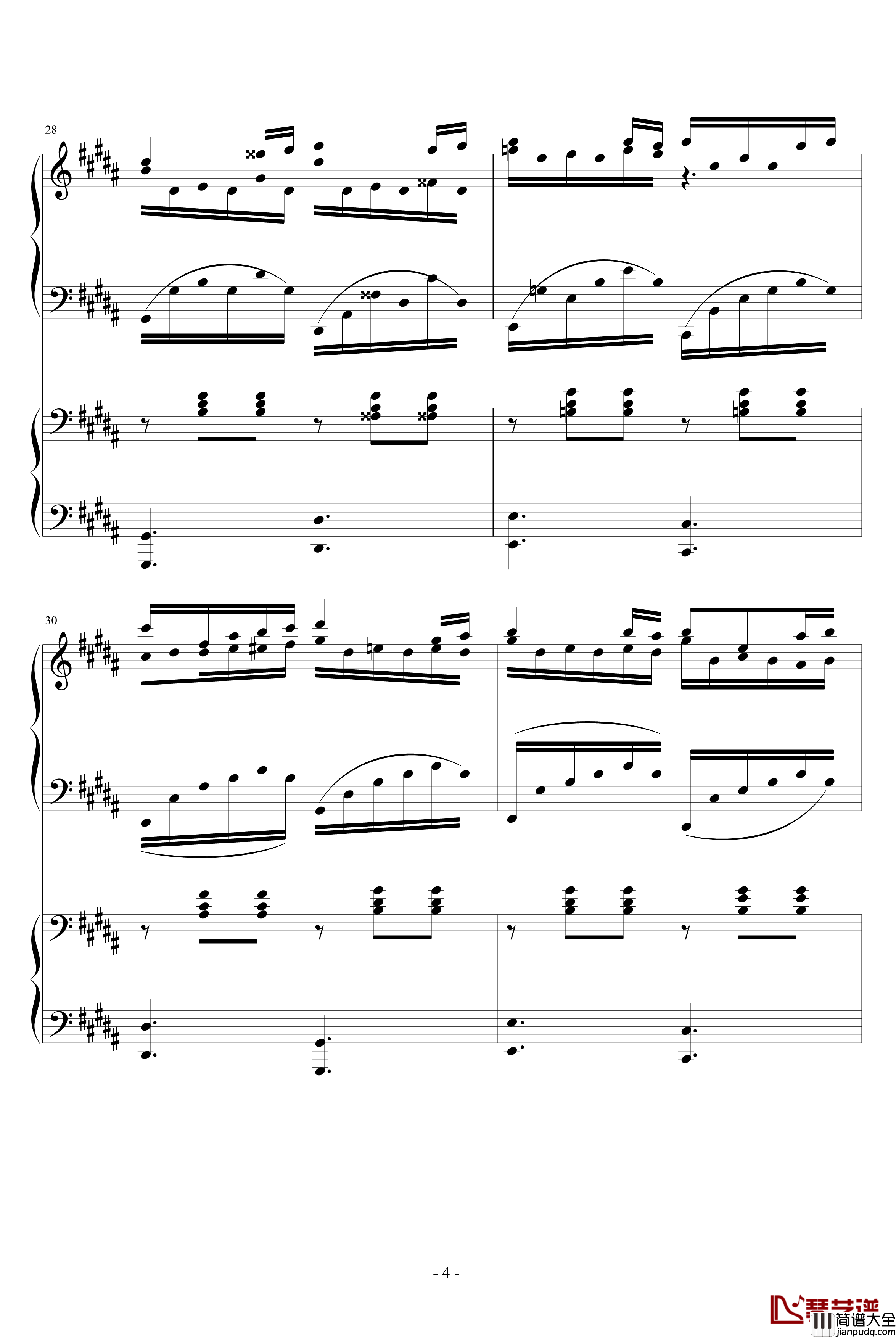 织体和声3钢琴谱_陈干