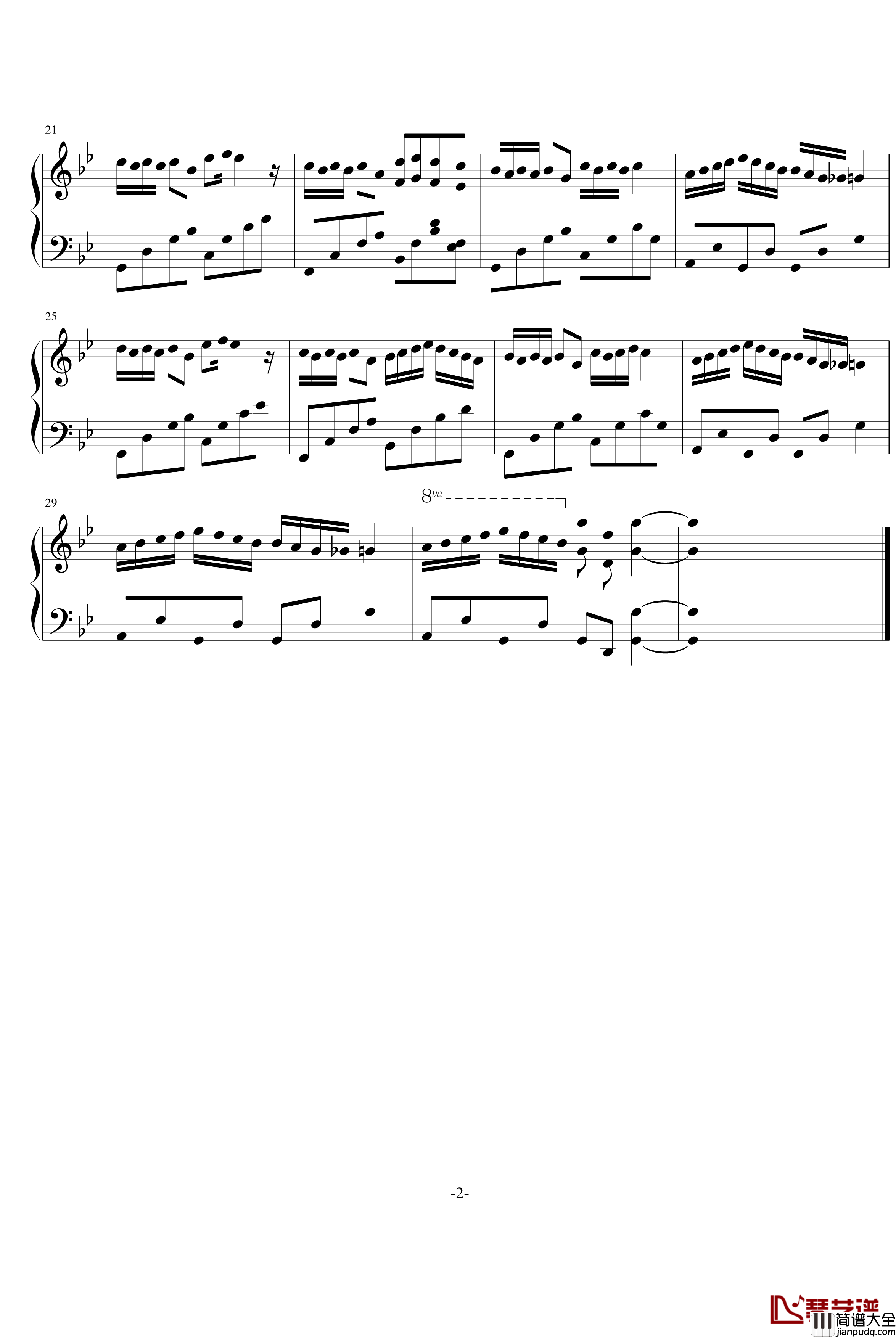 爱情幻想曲钢琴谱_你看那