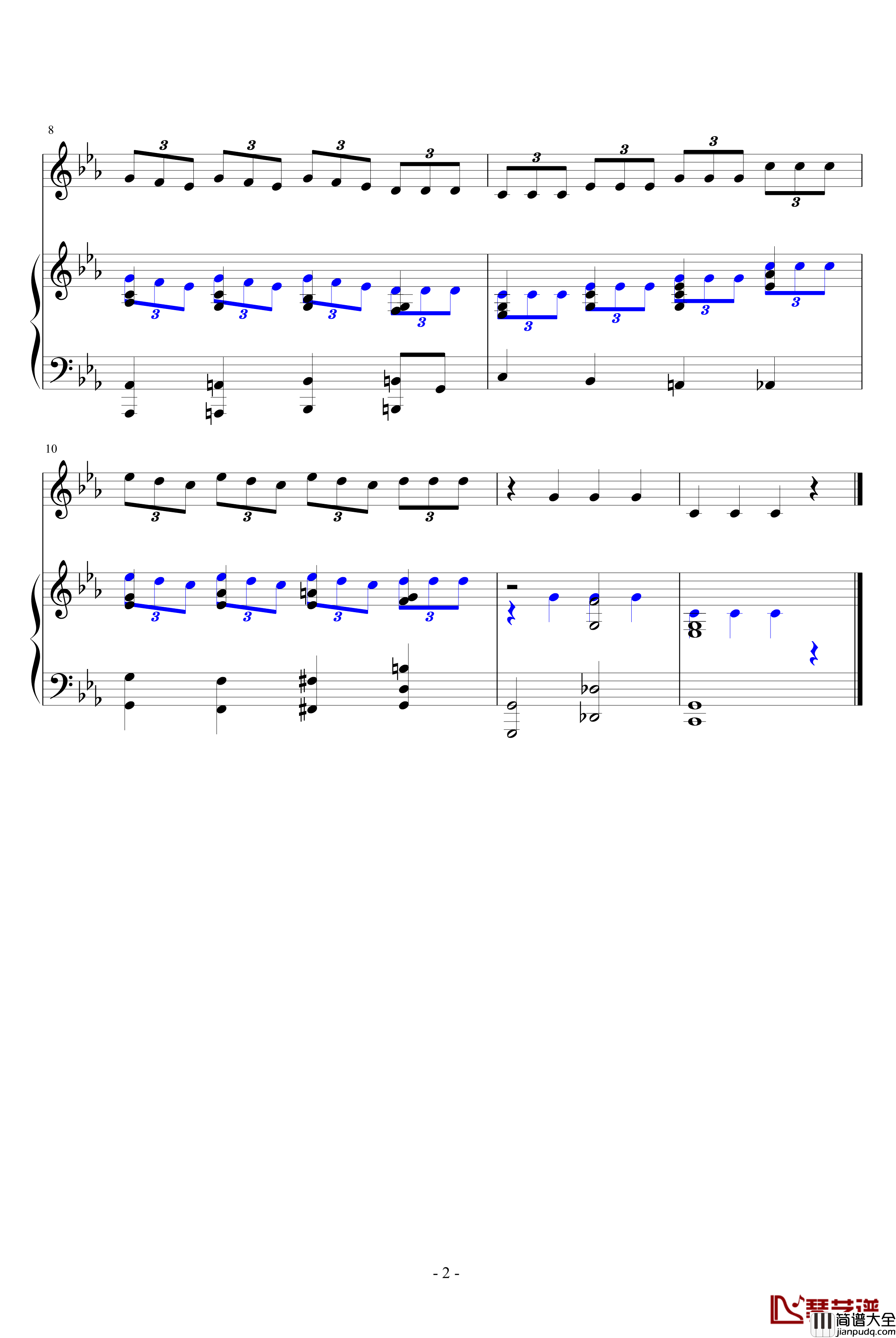 黑色星期天第五乐章钢琴谱_世界名曲