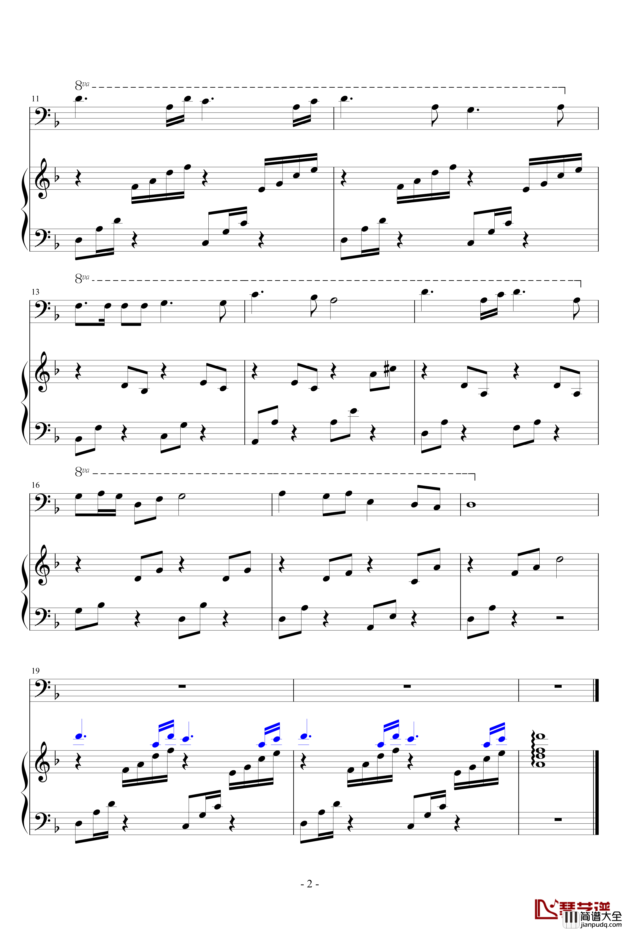 聚散兩依依钢琴谱_影视