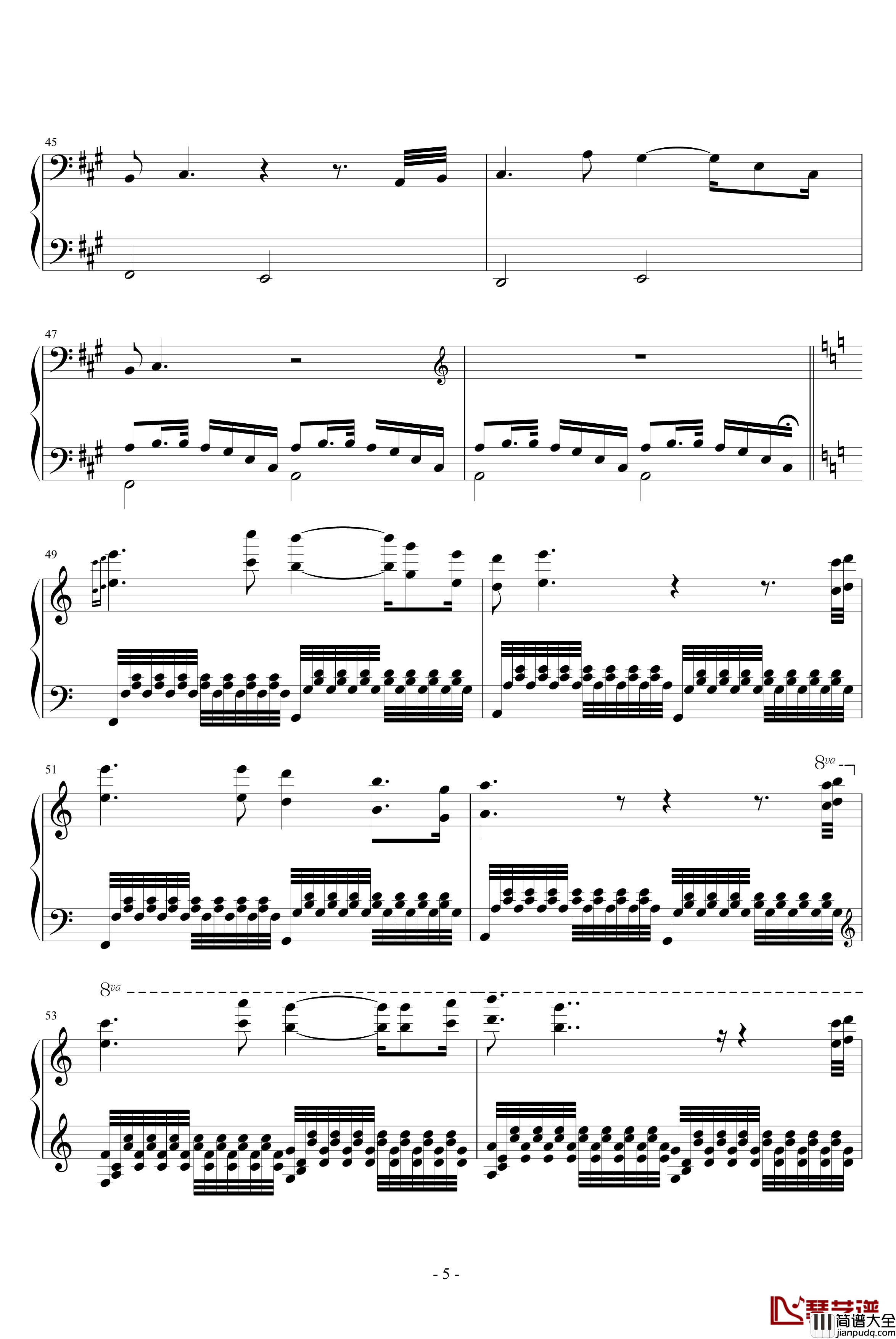 永恒钢琴谱_吥洅箛單