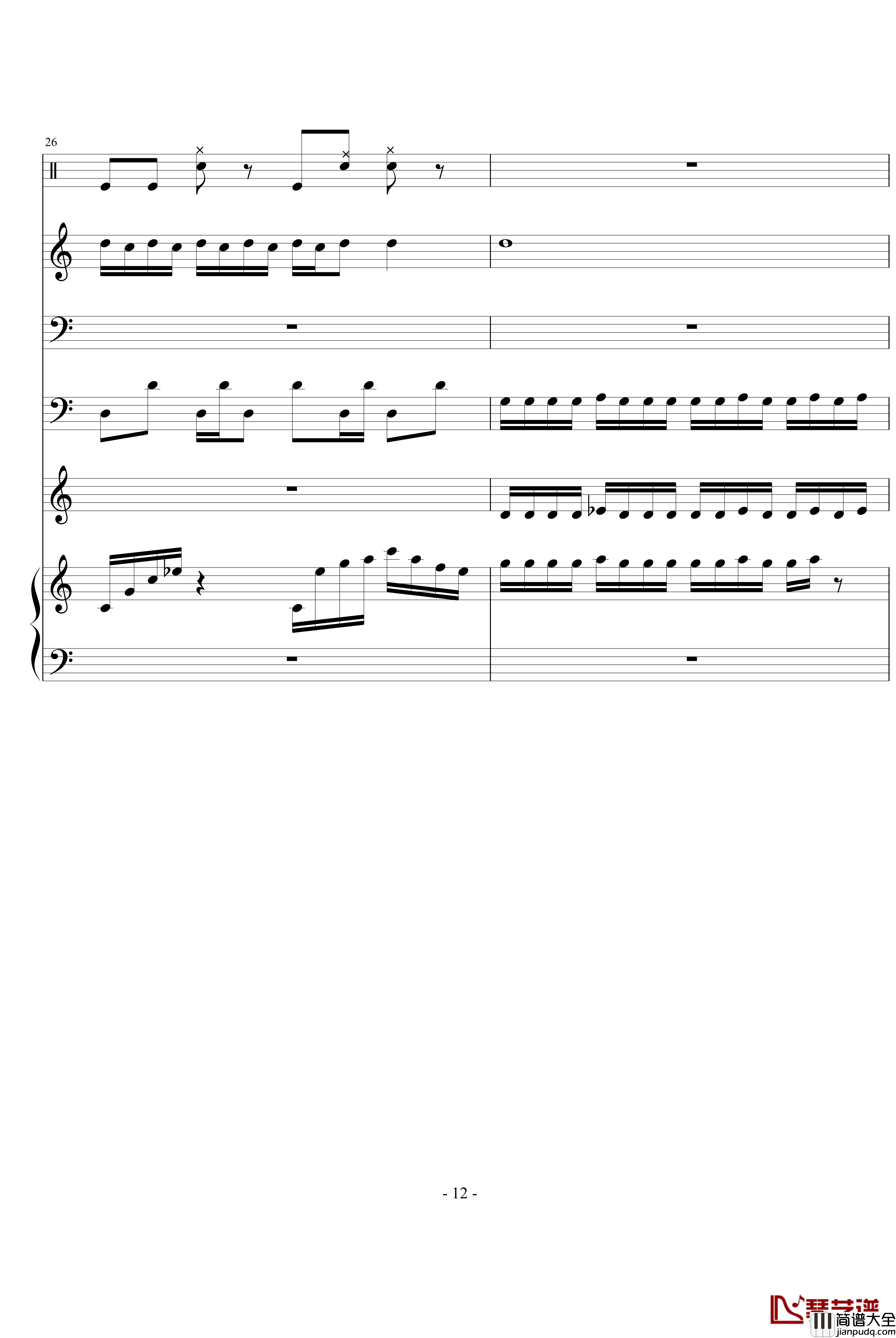 骑士精神钢琴谱_蔡依林