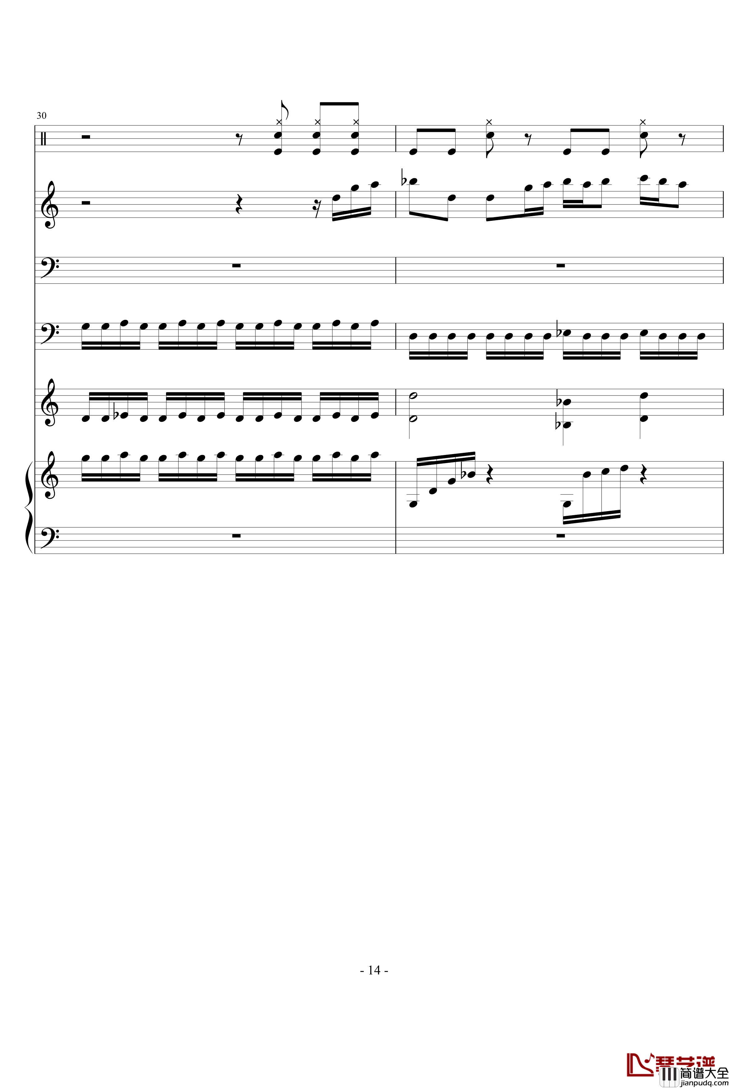 骑士精神钢琴谱_蔡依林