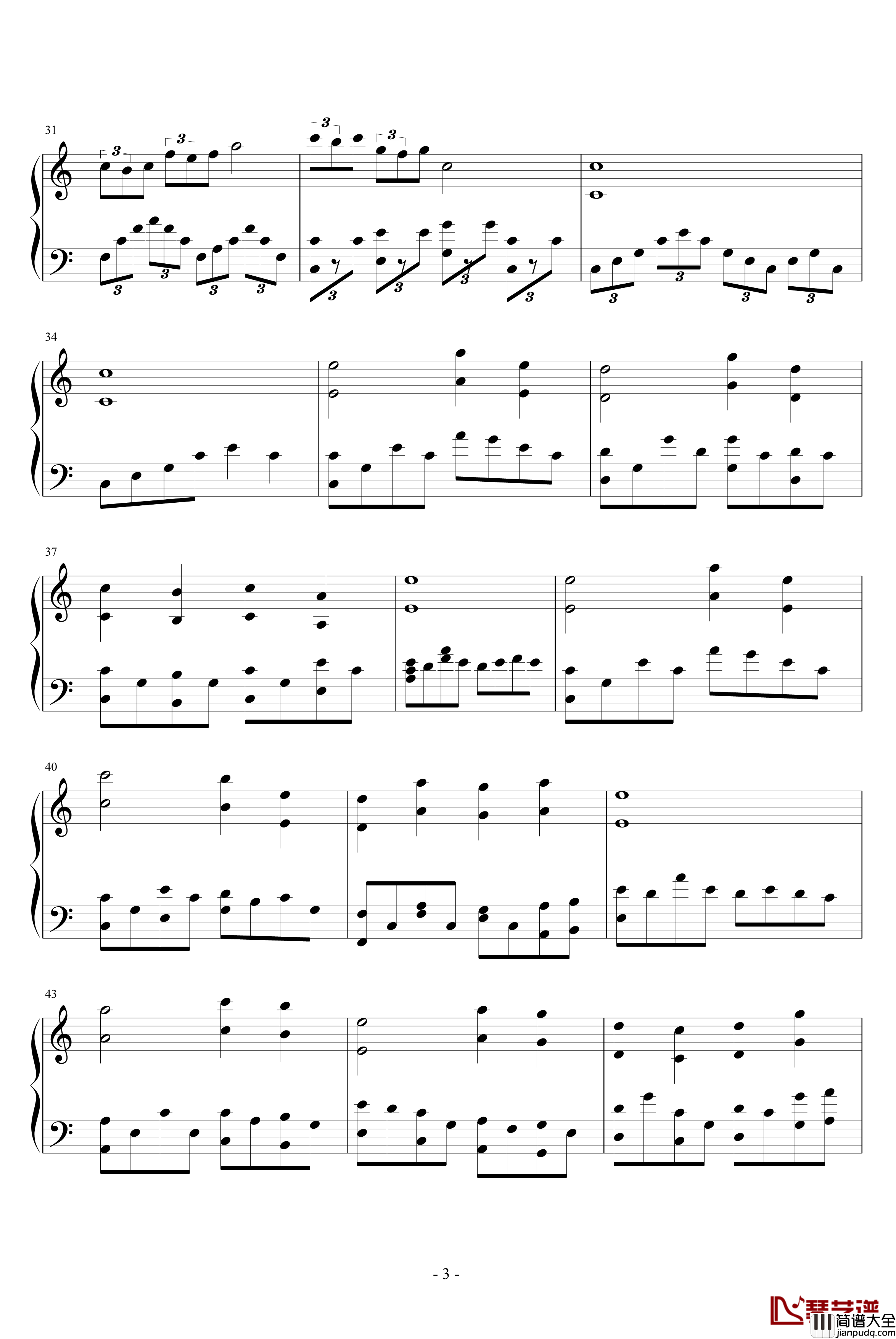 大自然的狂欢钢琴谱_吴越