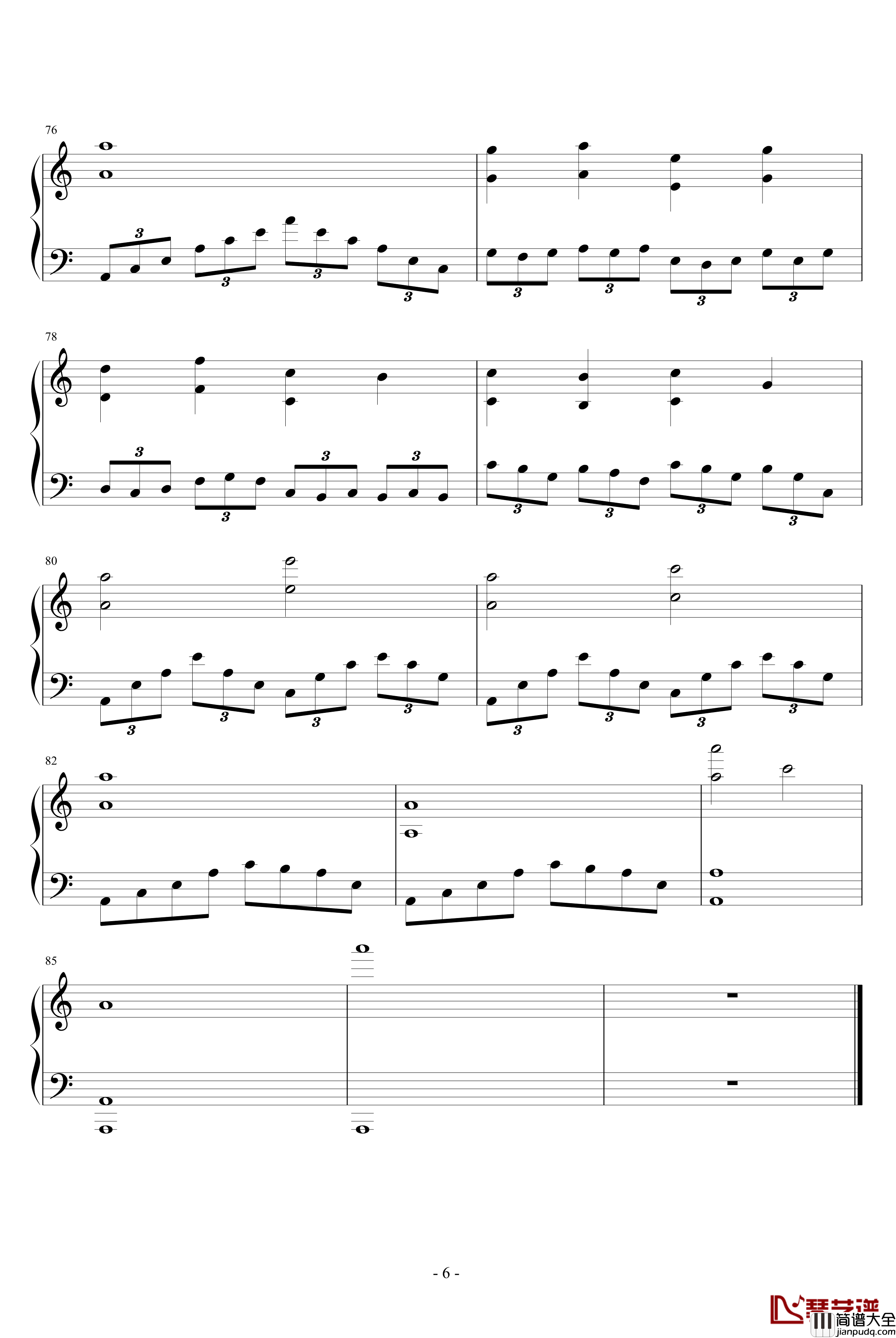 大自然的狂欢钢琴谱_吴越