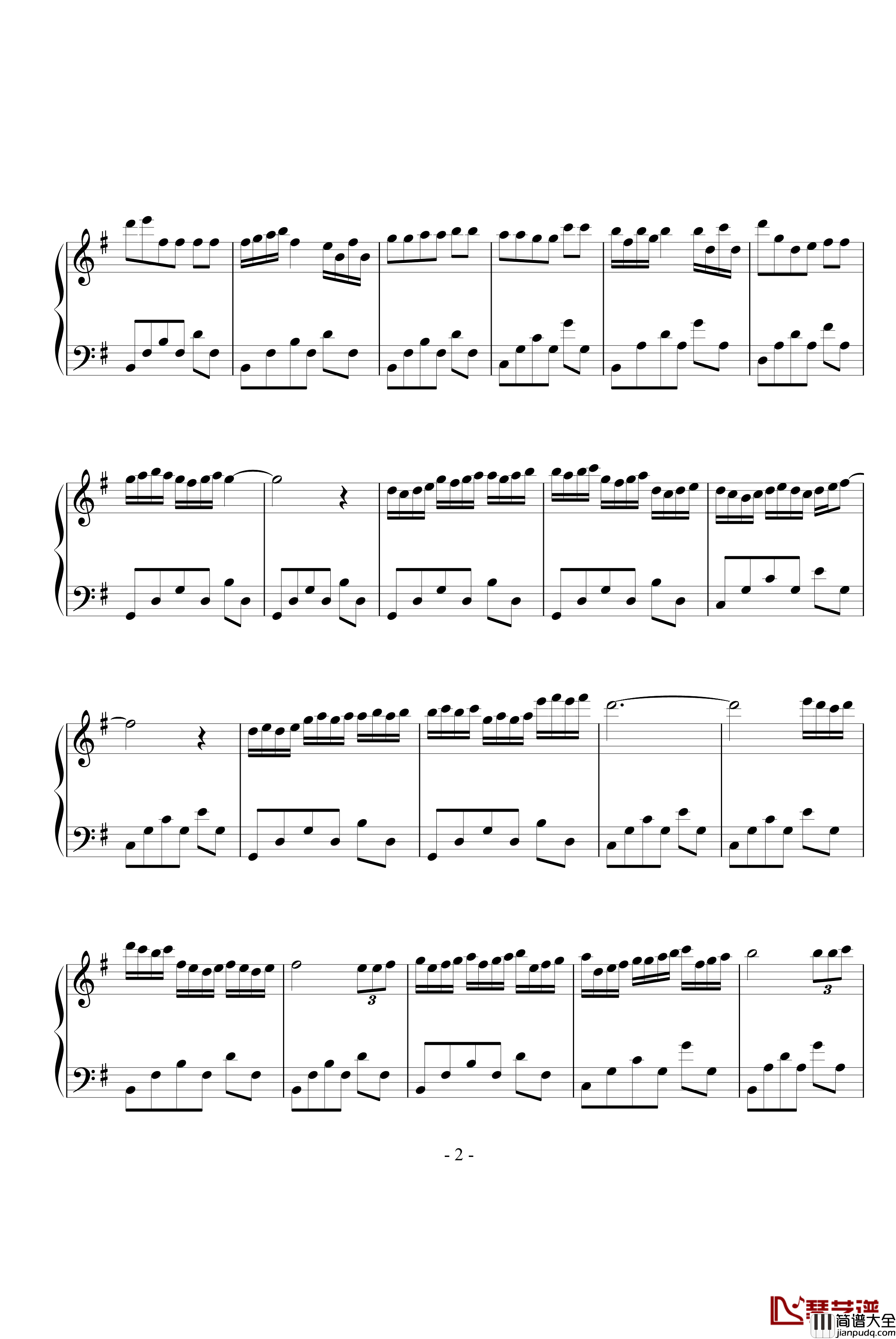 白洁草改钢琴谱_Clannad