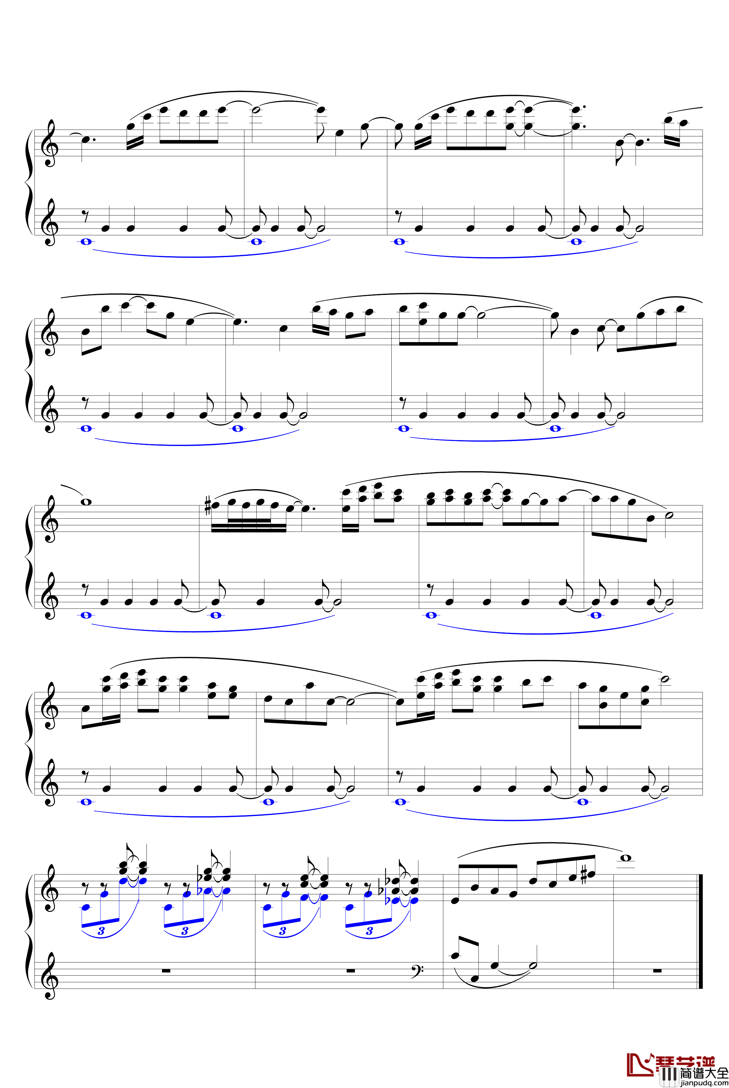 模拟人生钢琴曲四钢琴谱_模拟人生